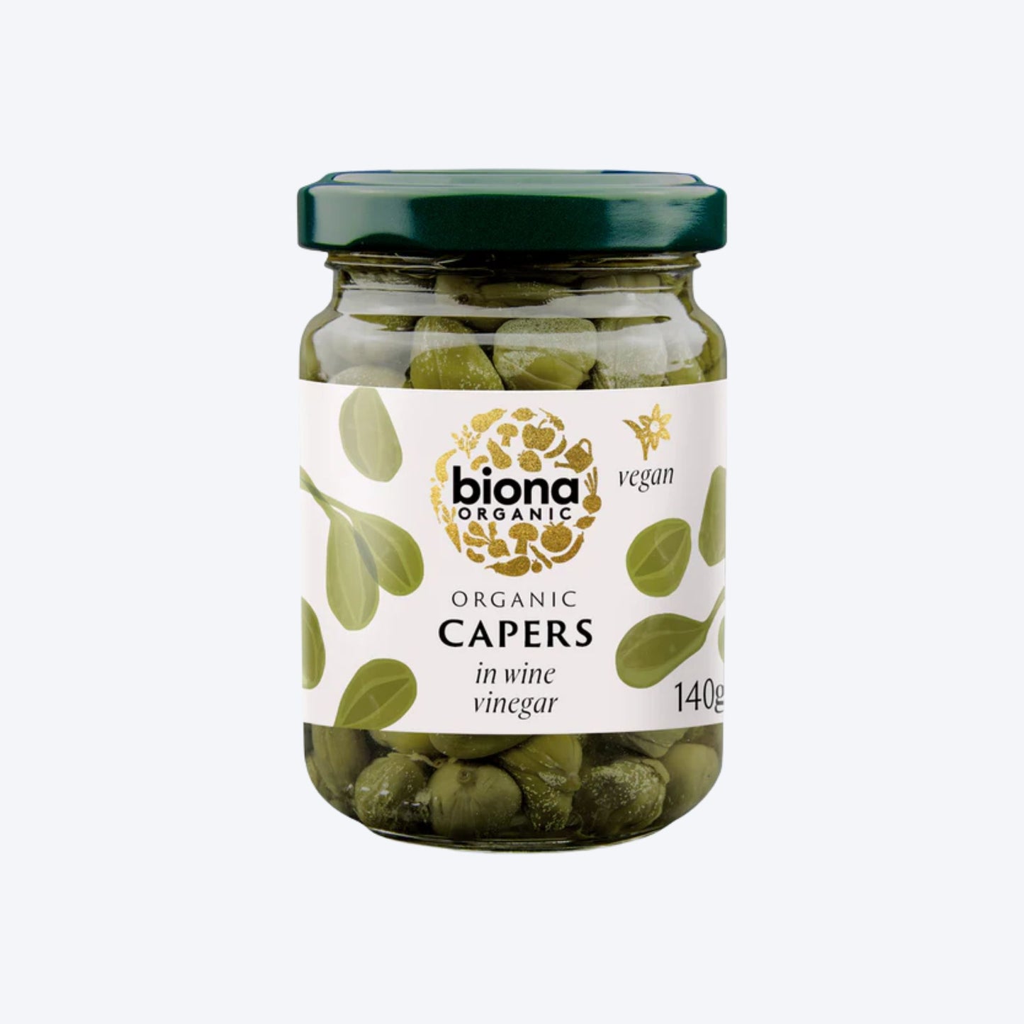 Biona Organic Capers in Wine Vinegar 140g