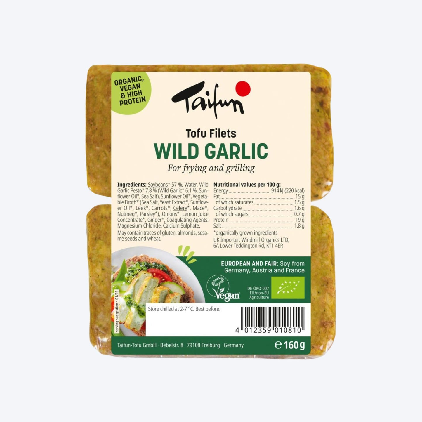 Taifun Wild Garlic Tofu fillets 160g