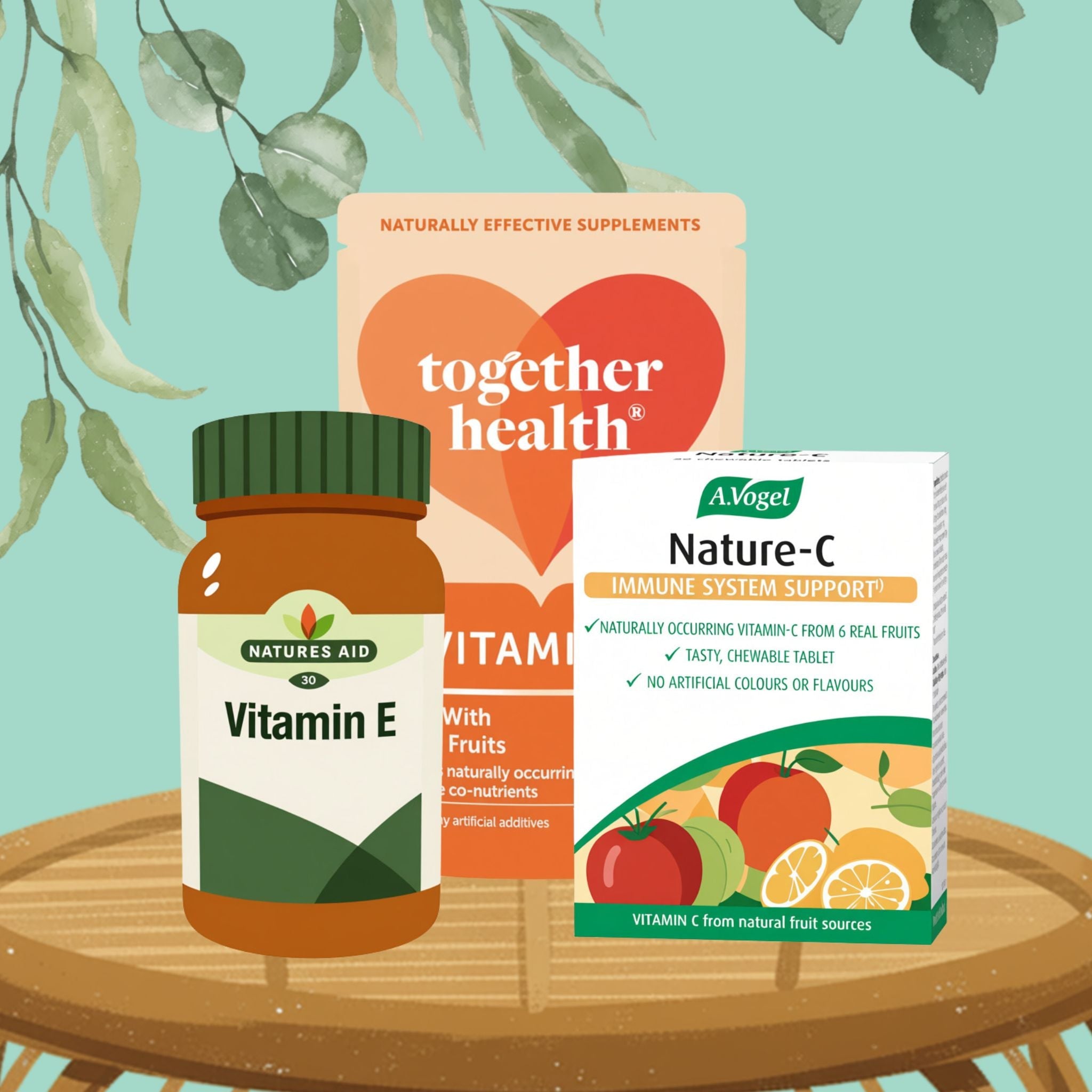 Vitamins C, E & Zinc