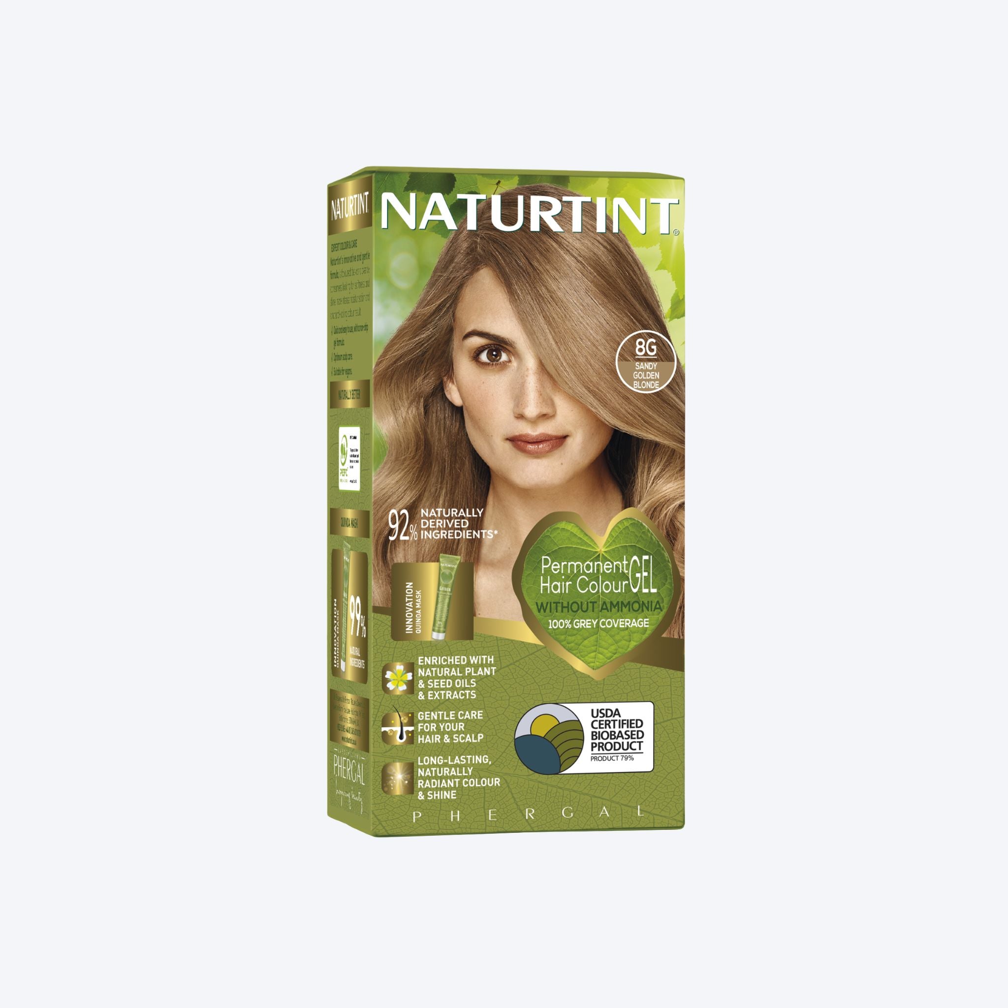 NaturTint Hair Dye - Sandy Golden Brown (8G)