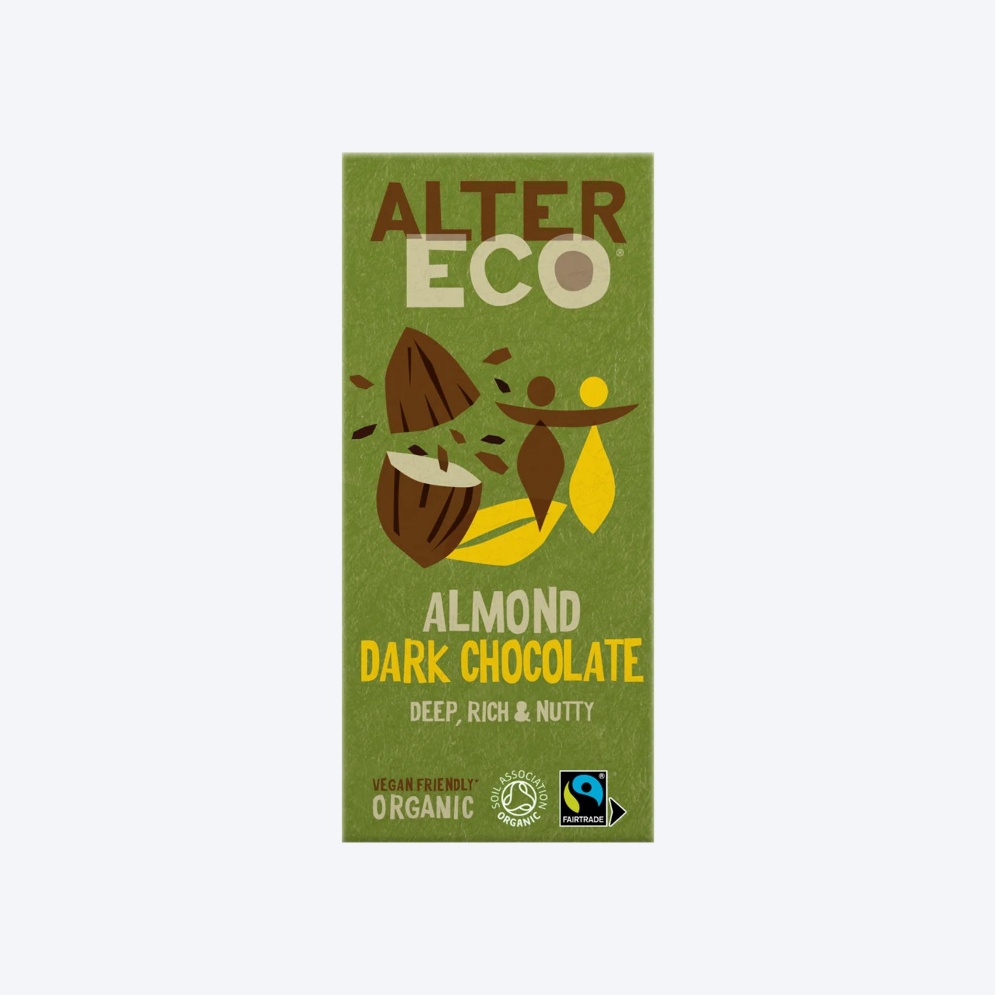 Alter Eco Organic Dark Chocolate With Almond 100g