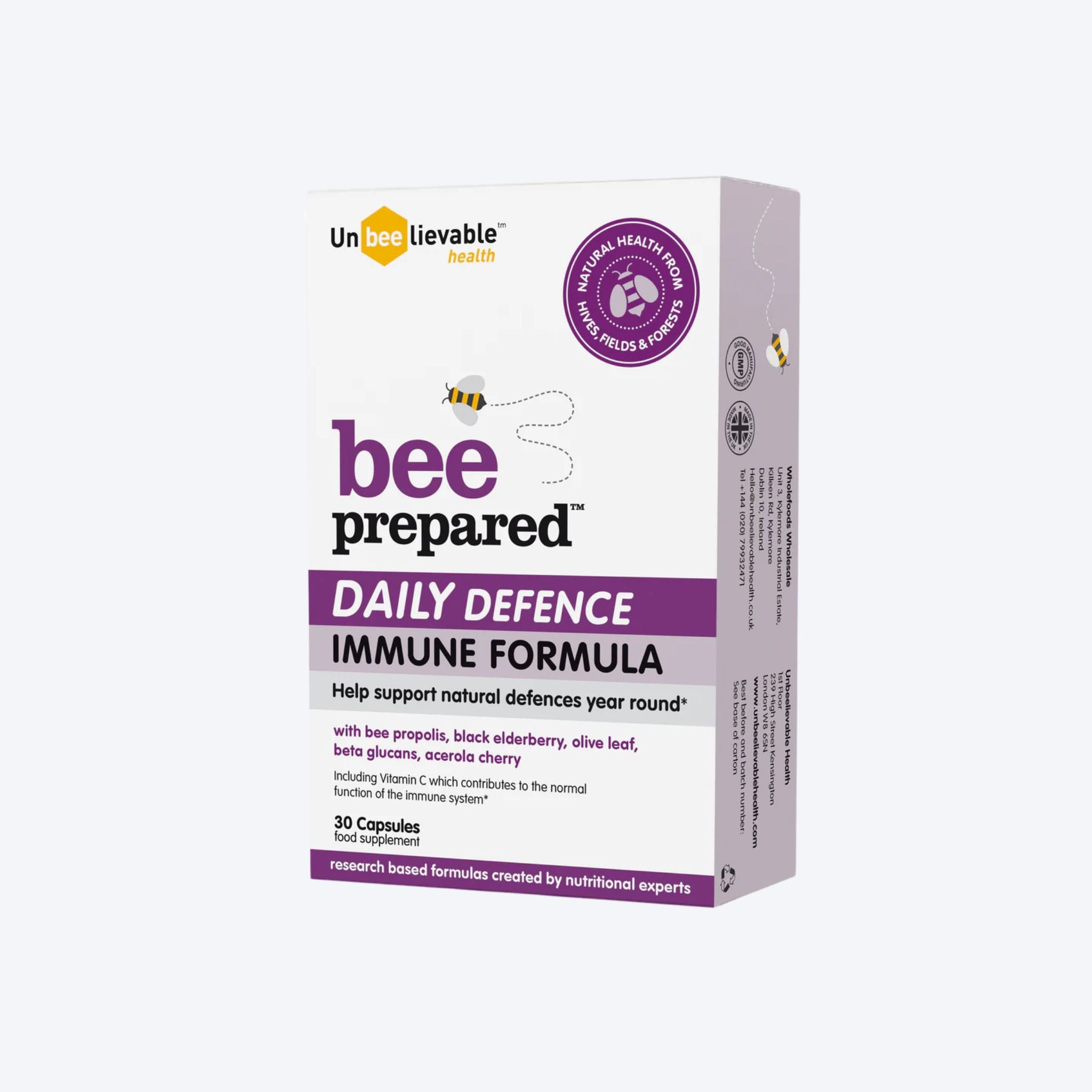 Unbeelievable Bee Prepared Daily Defence Immune Formula x30 Capsules
