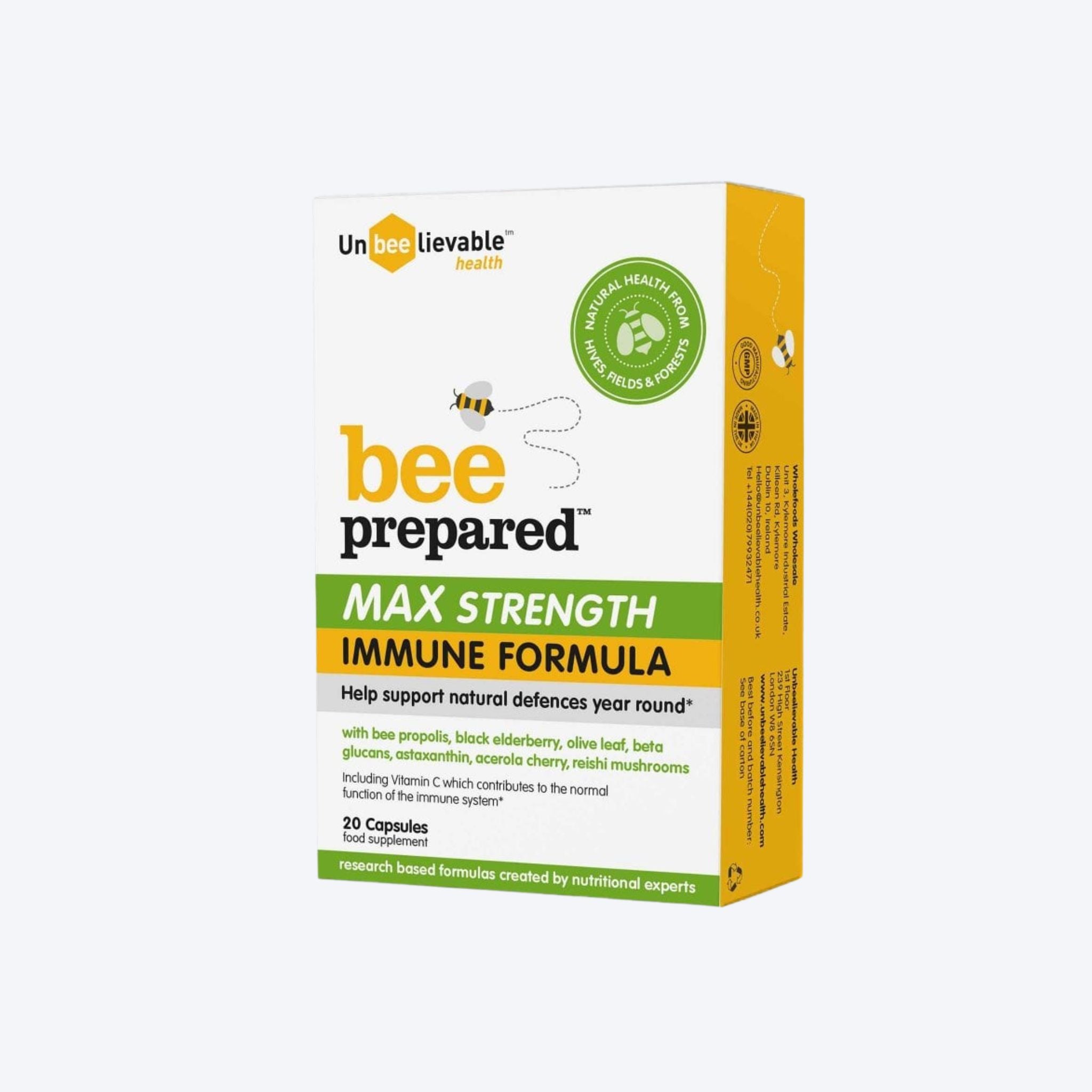 Unbeelievable Bee Prepared Max Strength Immune Formula x20 Capsules