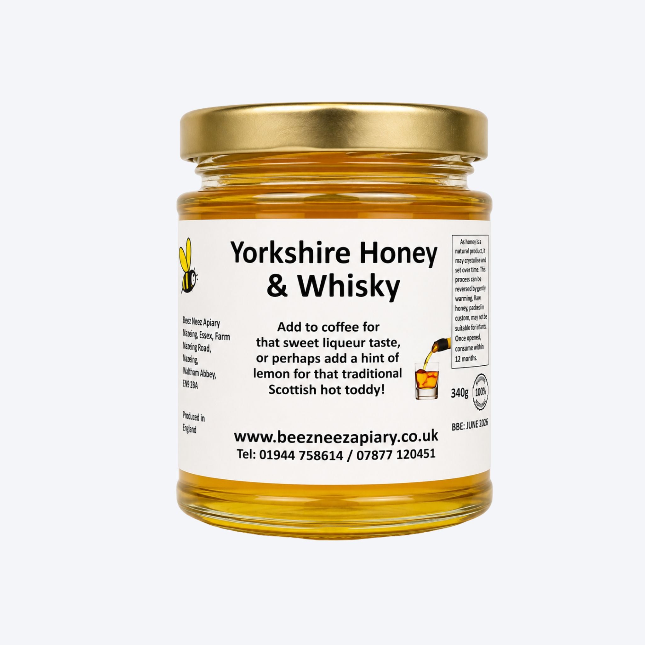 Beez Neez Yorkshire Honey with Whisky - 227g