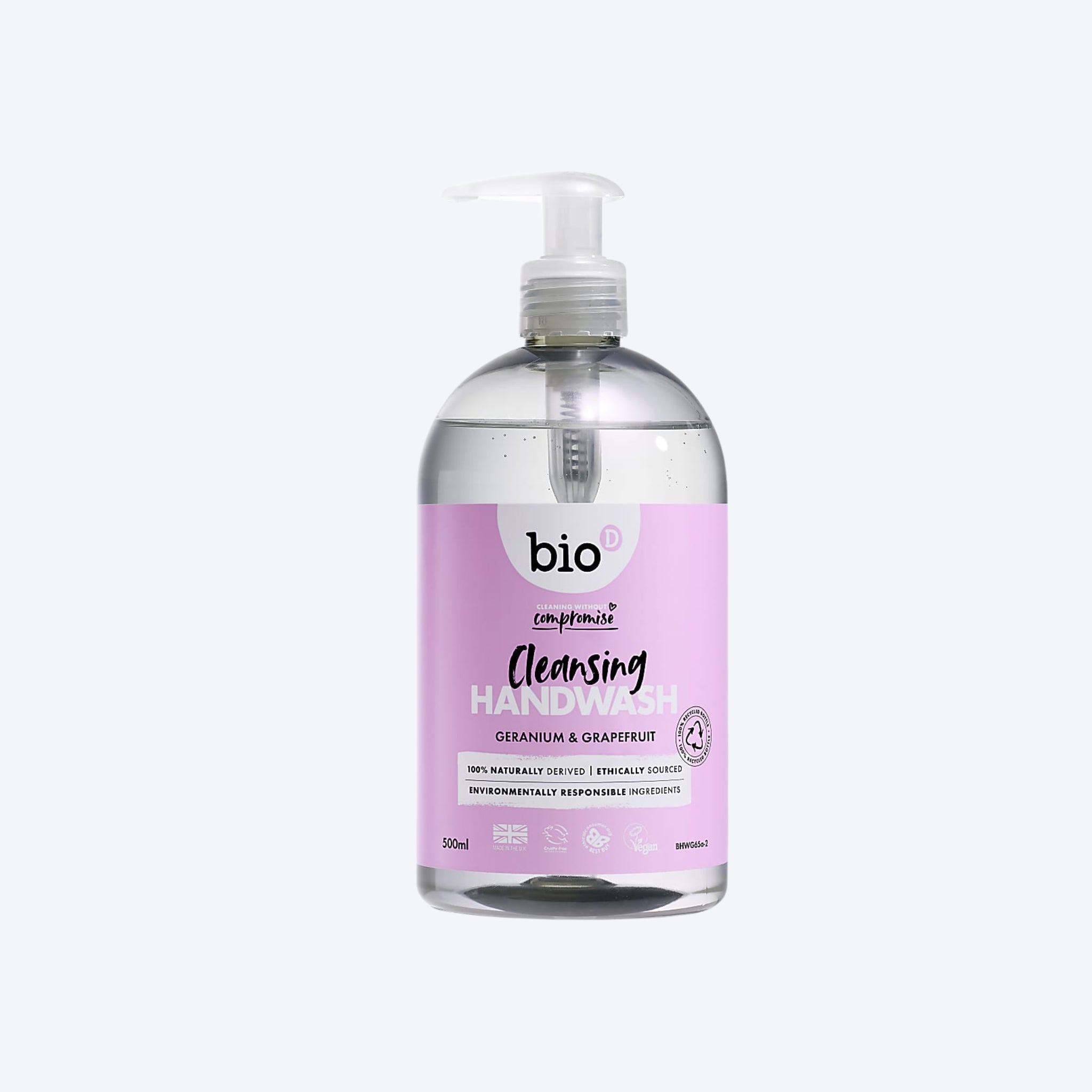 Bio-D Cleansing Hand Wash Geranium + Grapefruit Vera 500ml