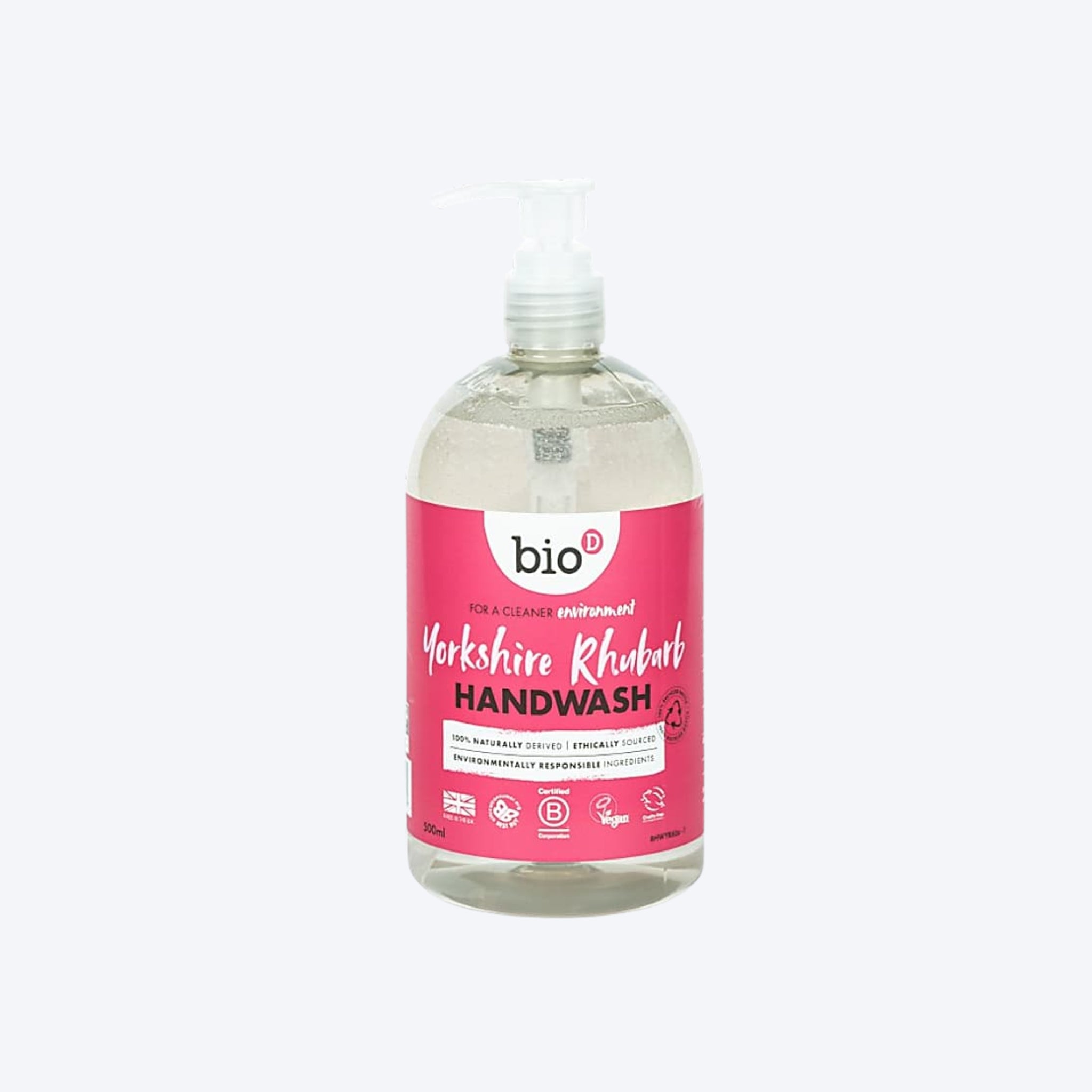 Bio-D Cleansing Hand Wash Yorkshire Rhubarb 500ml
