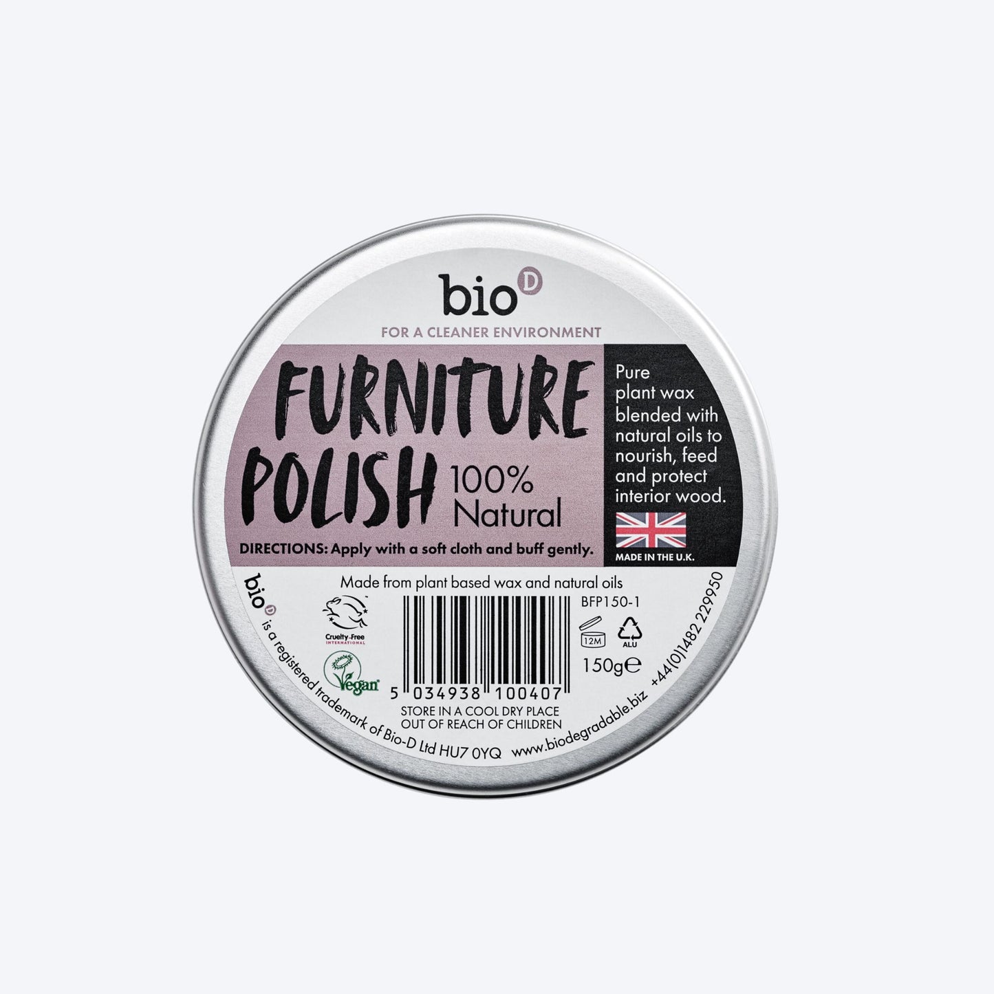 Bio D Furniture Polish 150g