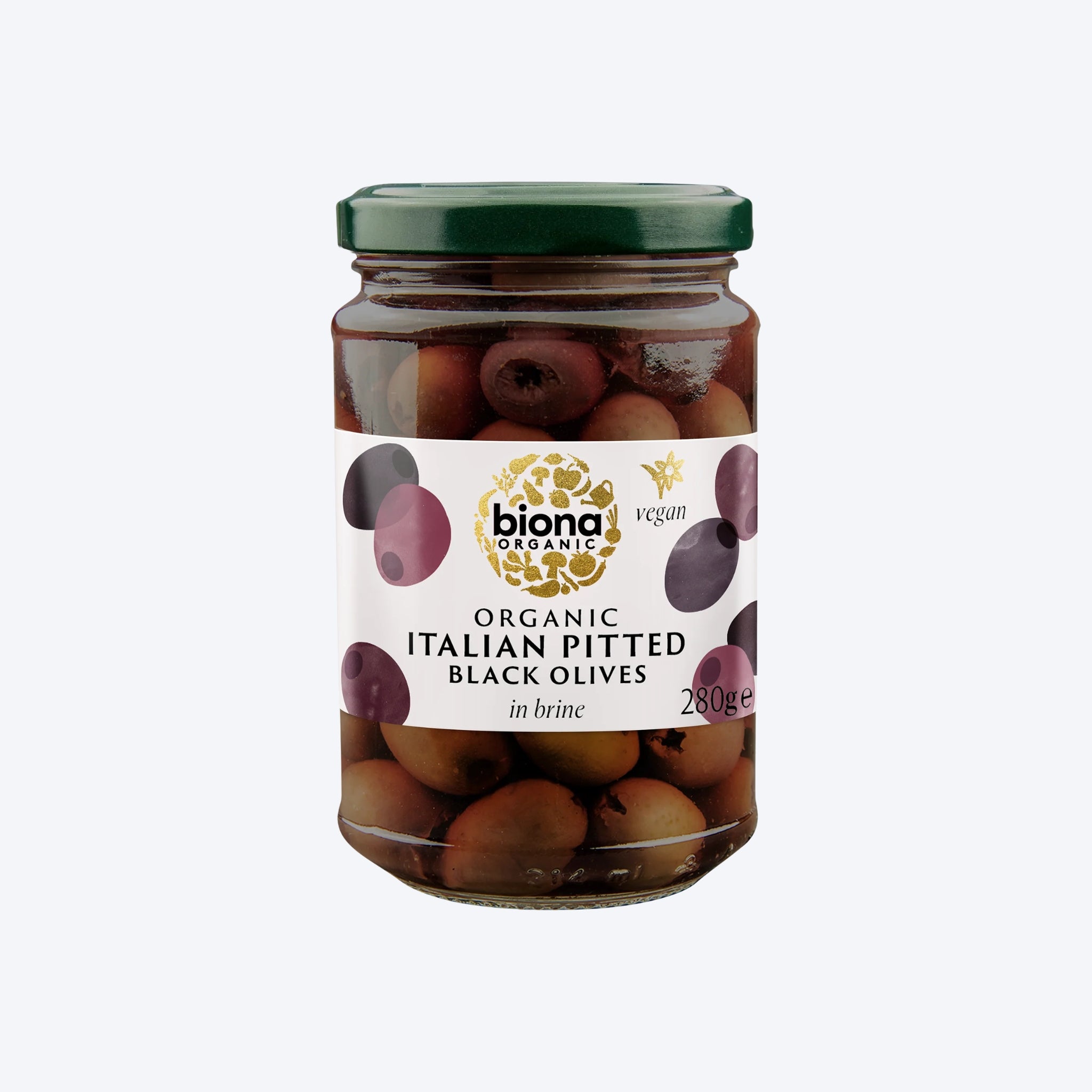 Biona Organic Italian Pitted Black Olives 280g
