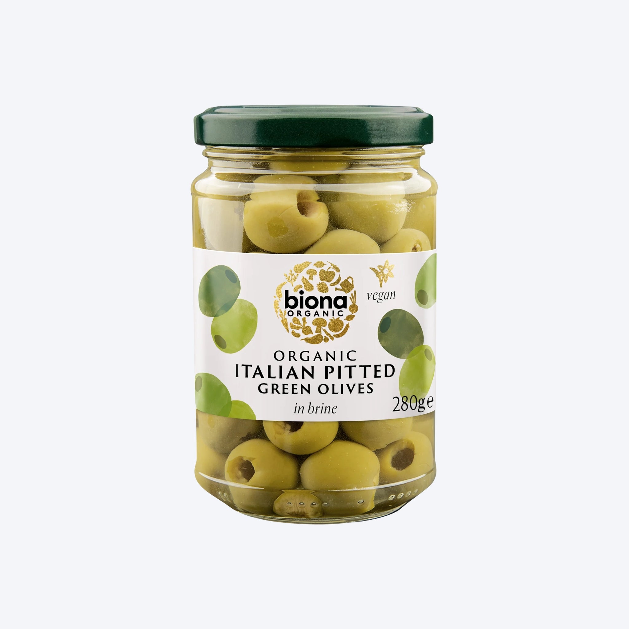 Biona Organic Italian Pitted Green Olives 280g