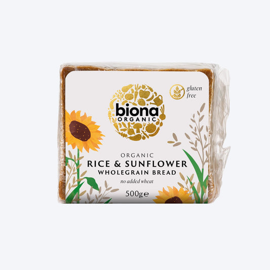 Biona Organic Rice and Sunflower Bread Gluten and Wheat Free 500g