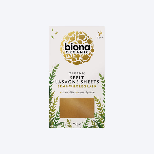 Biona Organic Spelt Pasta Semi-Wholegrain Lasagne Sheets 250g