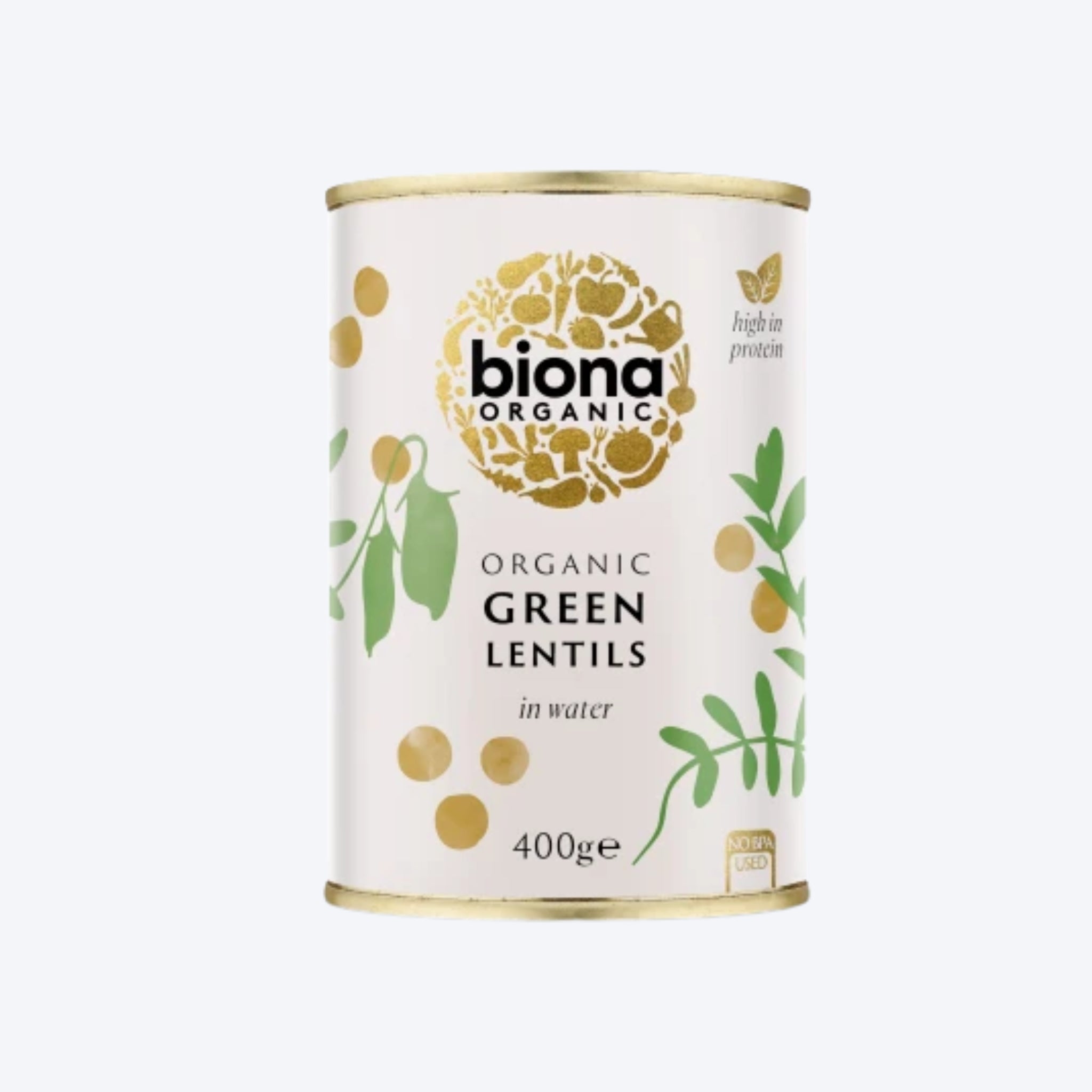 Biona Organic Tinned Green Lentils In water 400g