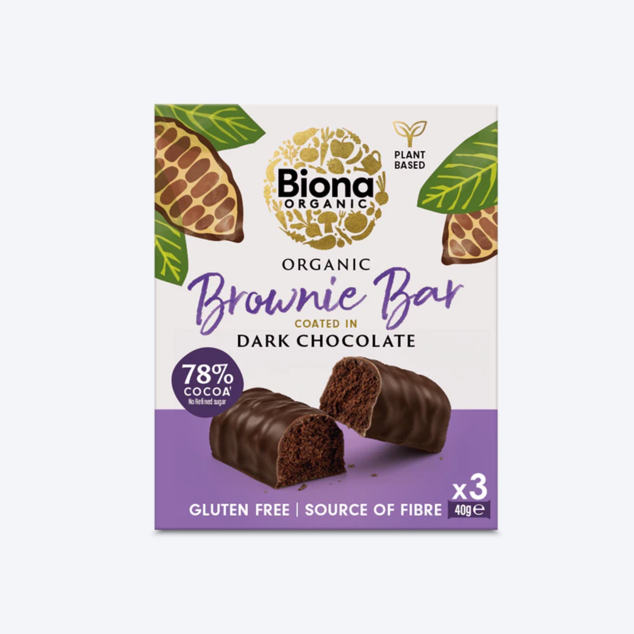 Biona Organic Brownie Bar (78%) Dark Chocolate