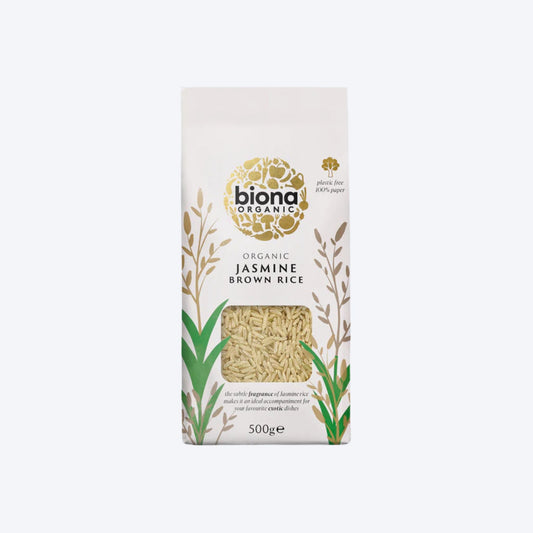 Biona Organic Jasmine Brown Rice 500g