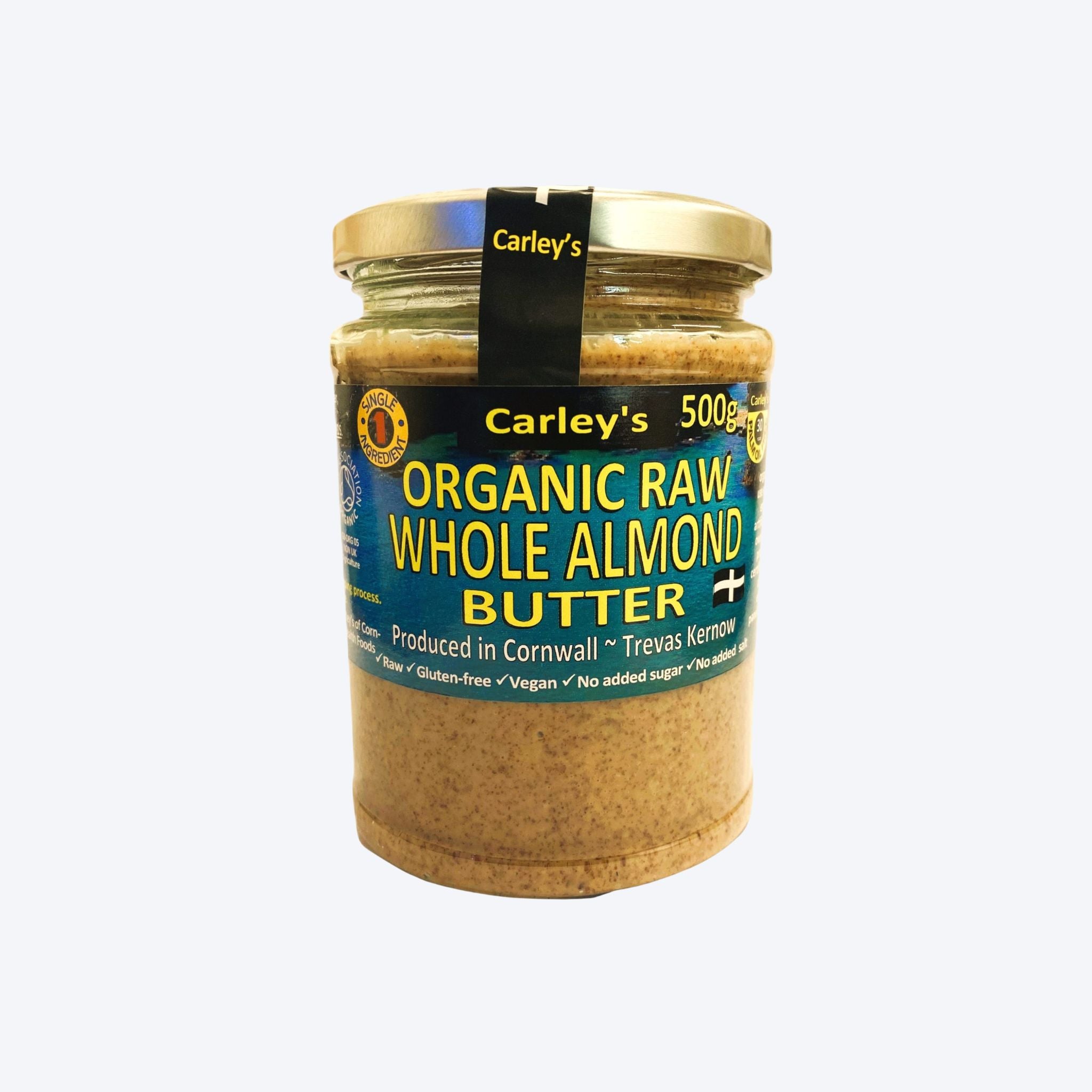 Carley's Organic Raw Whole Almond Butter 500g
