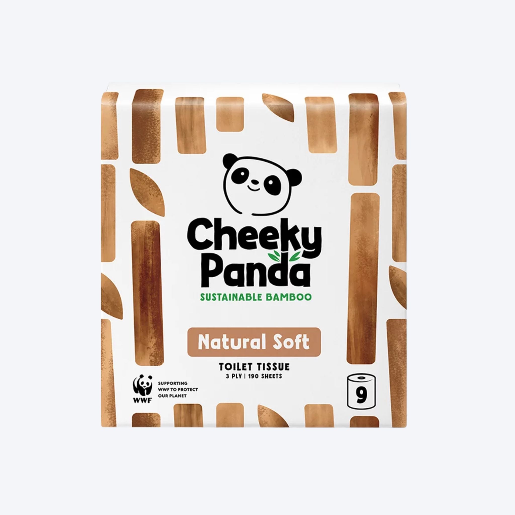Cheeky Panda Bamboo Natural Soft Toilet Rolls x9