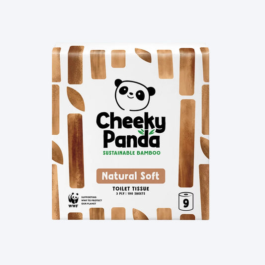 Cheeky Panda Bamboo Natural Soft Toilet Rolls x9