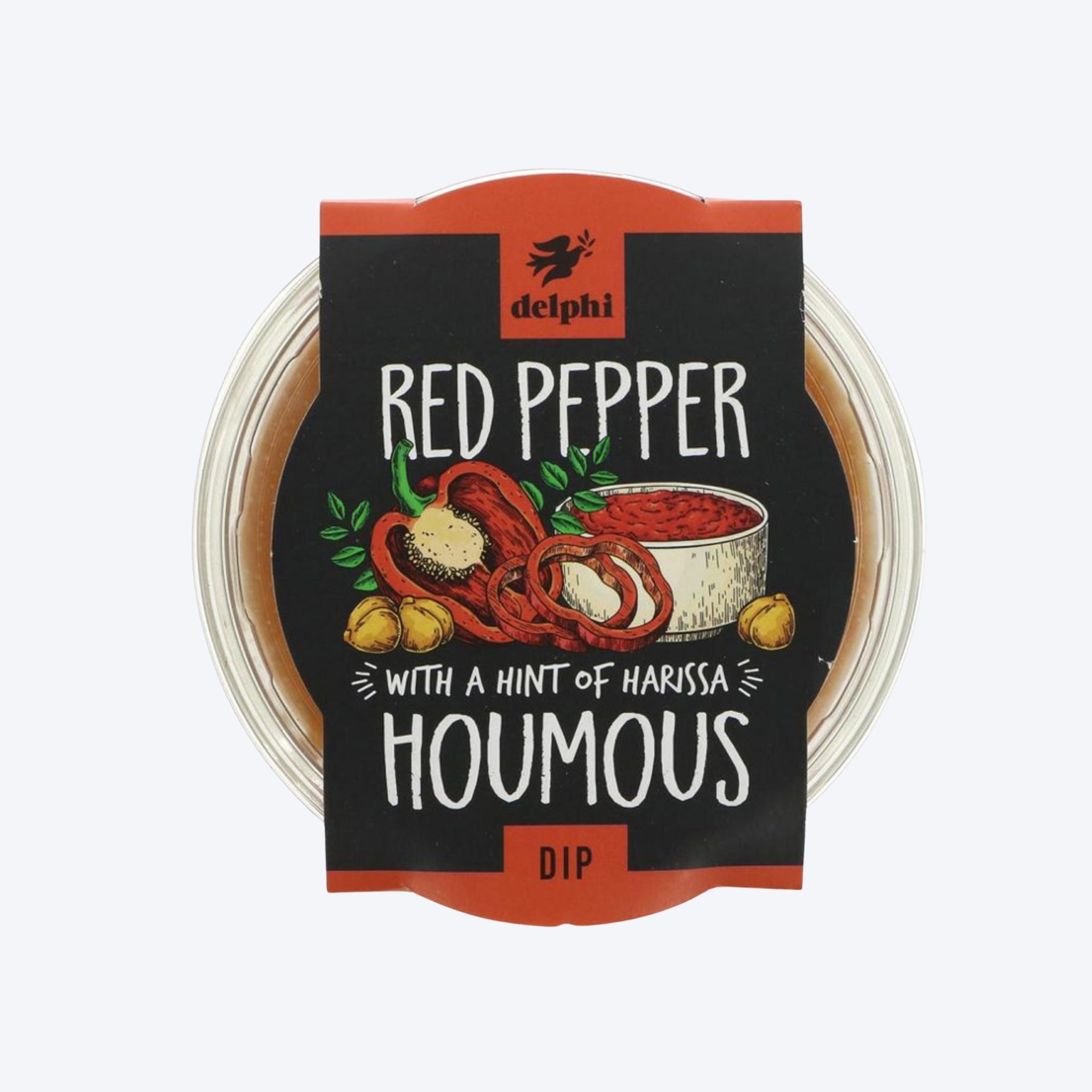 Delphi Red Pepper With A Hint Of Harissa Houmous 170g