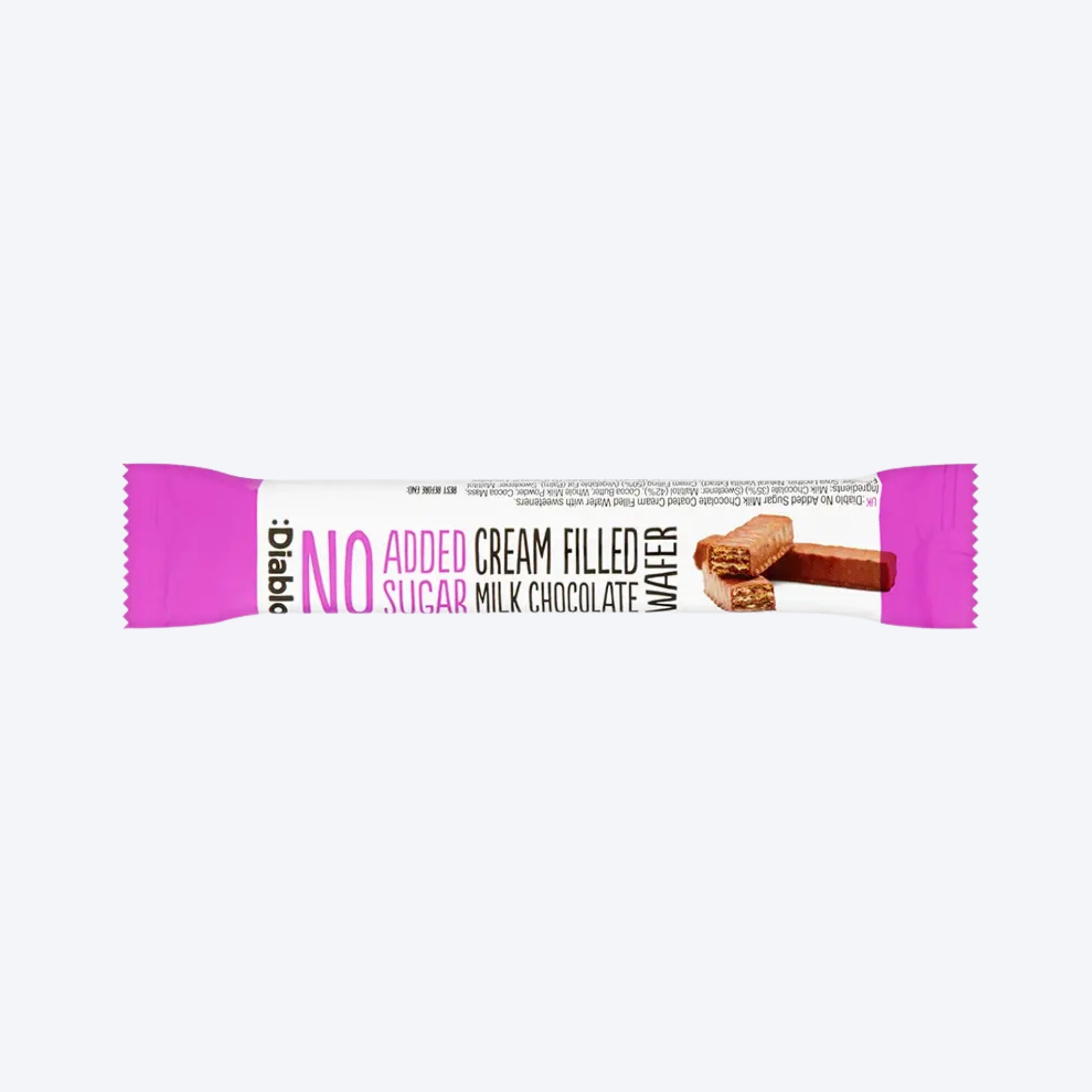 Diablo Sugar Free Cream Filled Milk Chocolate Wafer Bar 30g
