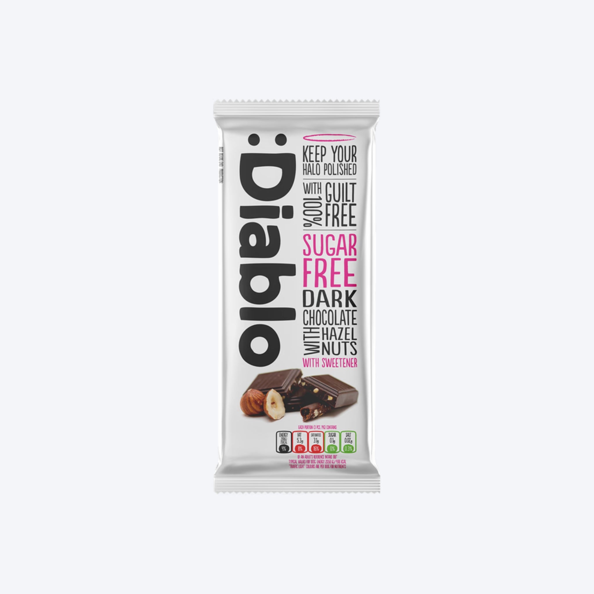 Diablo Sugar Free Dark Chocolate With Hazelnuts