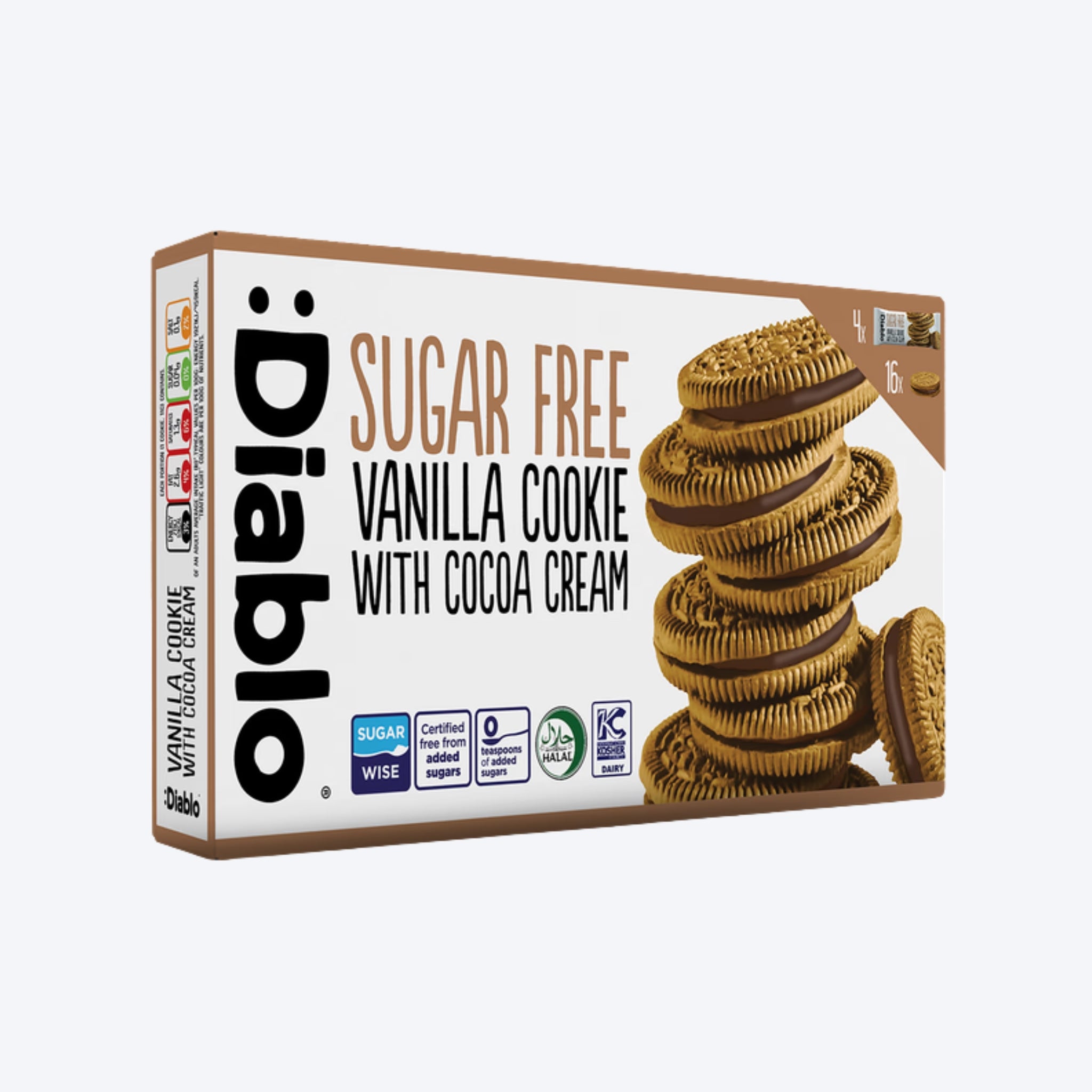 Diablo Sugar Free Vanilla Cookie With Cocoa Cream