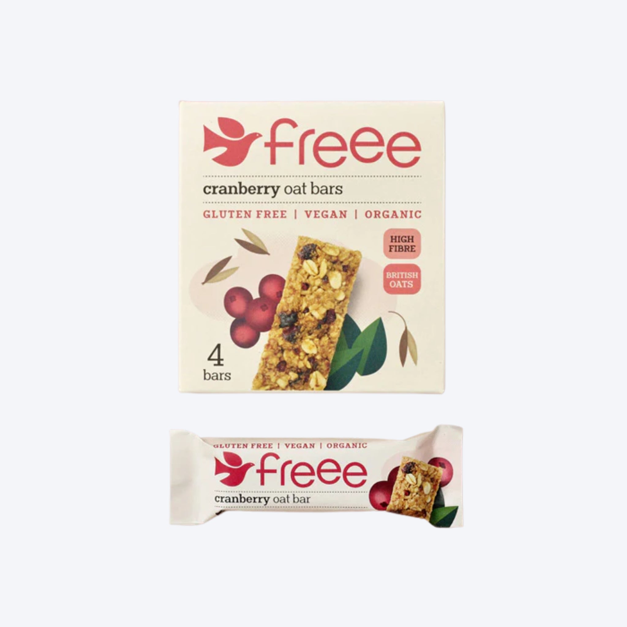 Doves Farm Freee Organic Cranberry Oat Bars (GF)