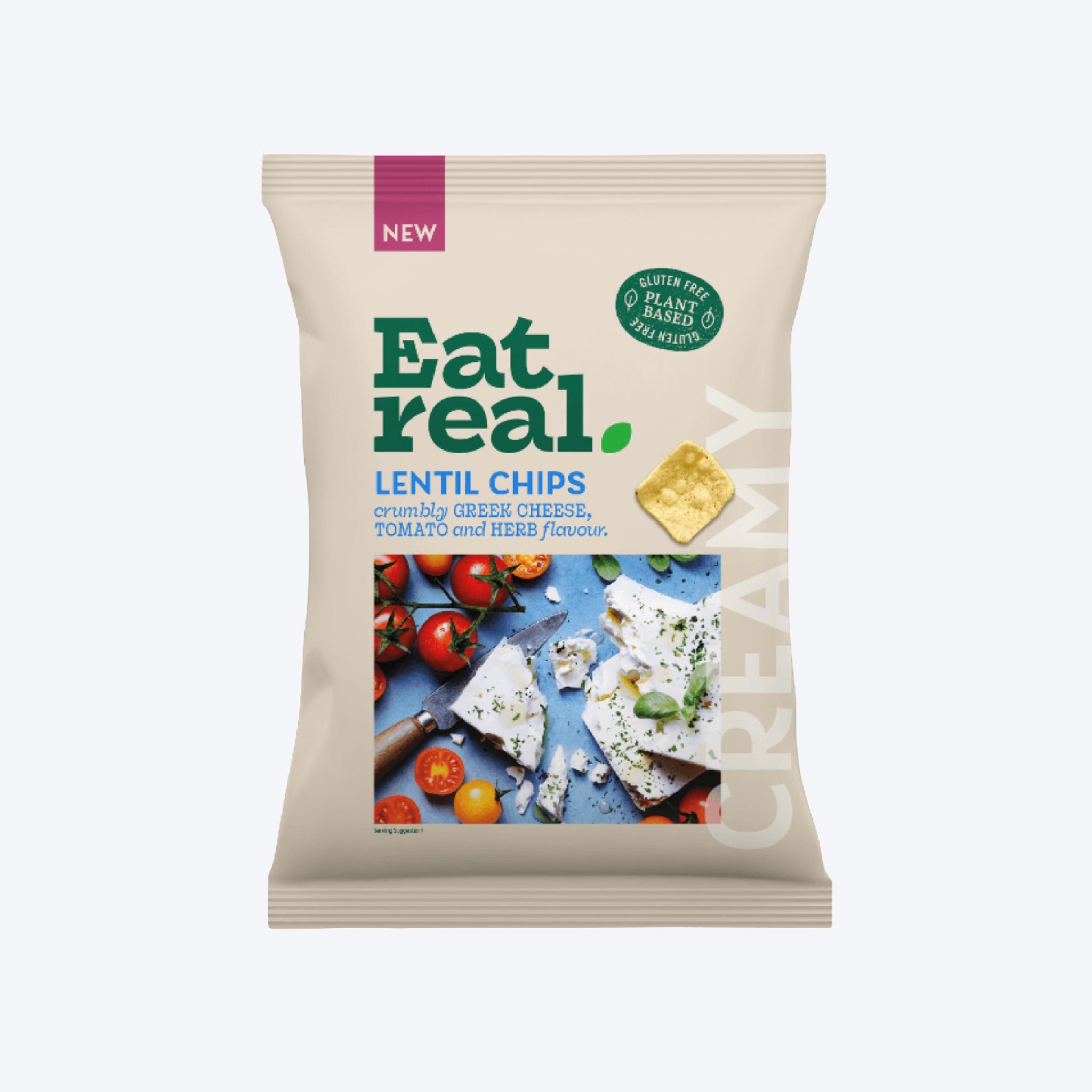 Eat Real Lentil Crisps Greek Sour Cream and Chive 95g