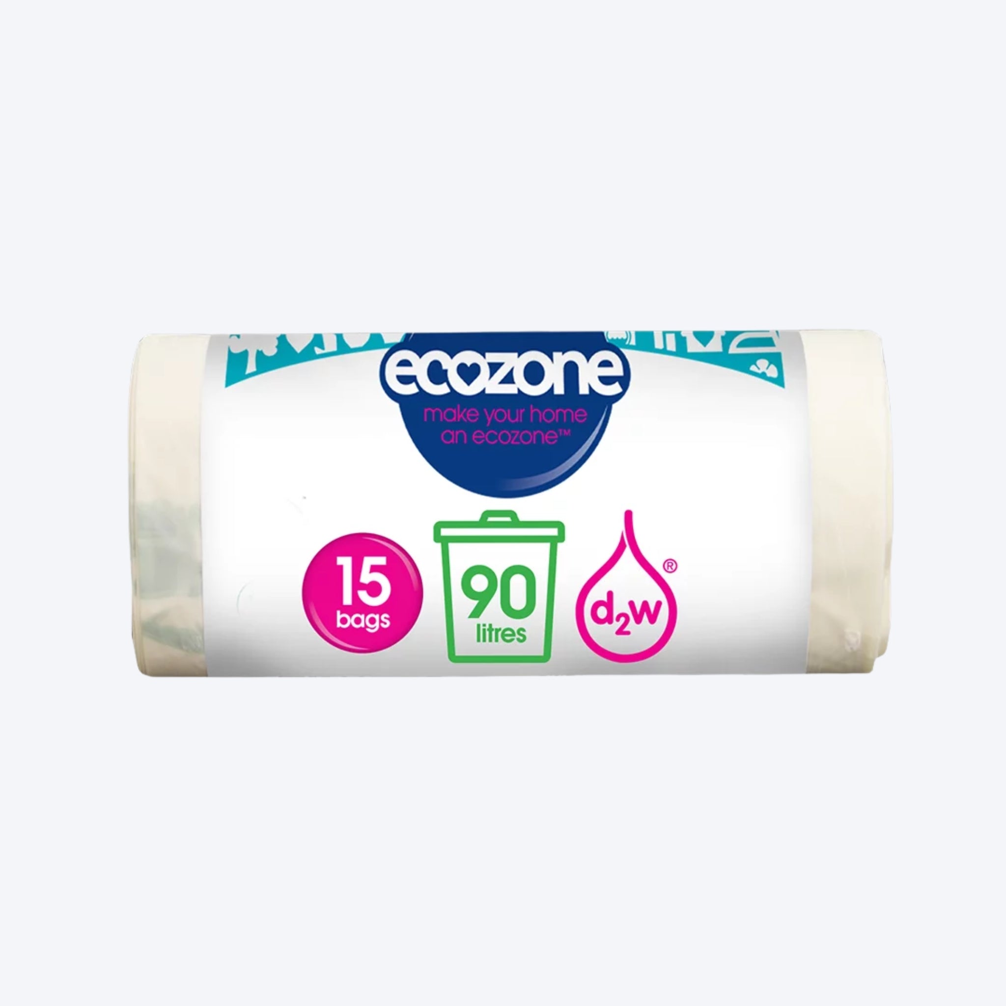 Ecozone Biodegradable 90L Bin Liners x15