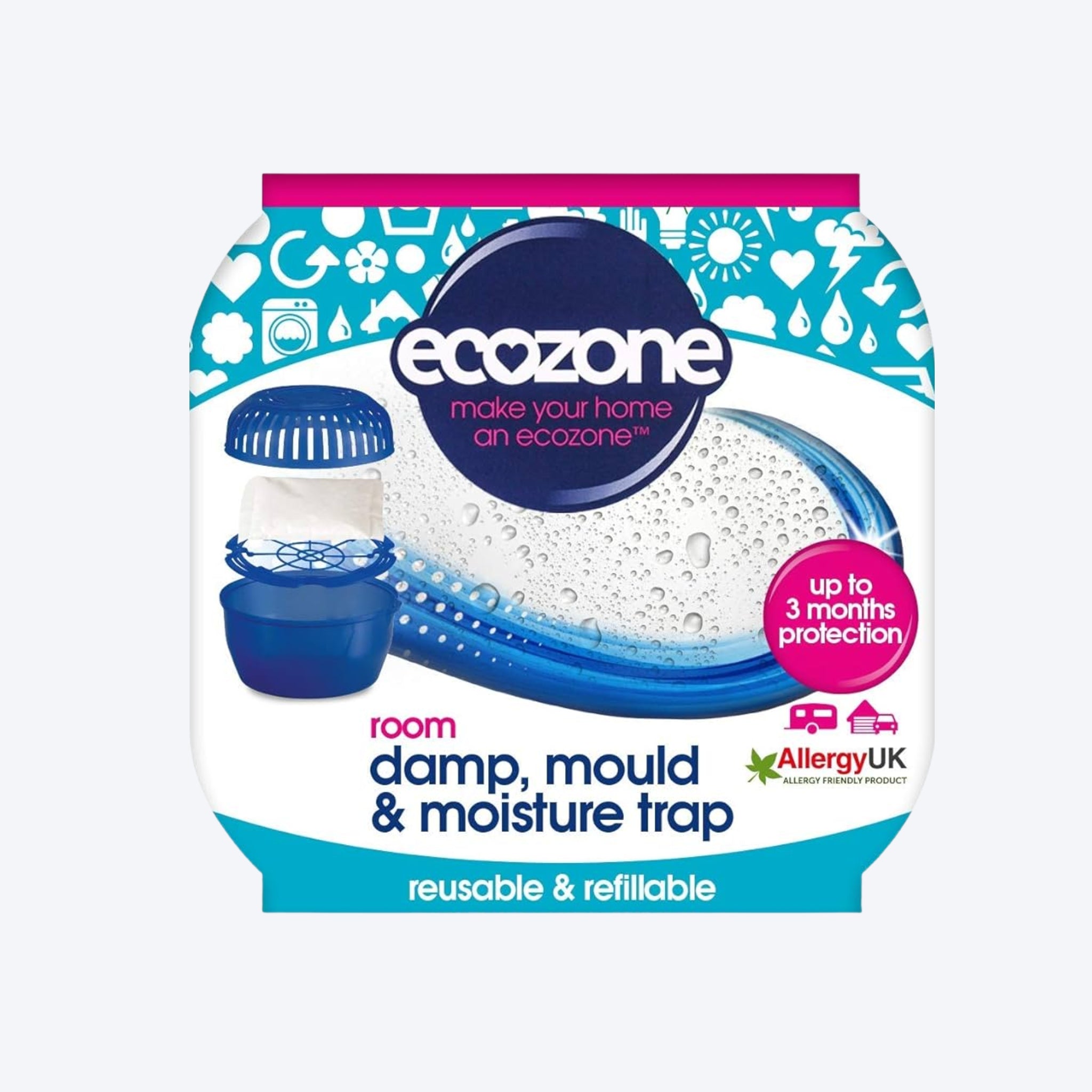 Ecozone Damp, Mould & Moisture Trap x2 Pack