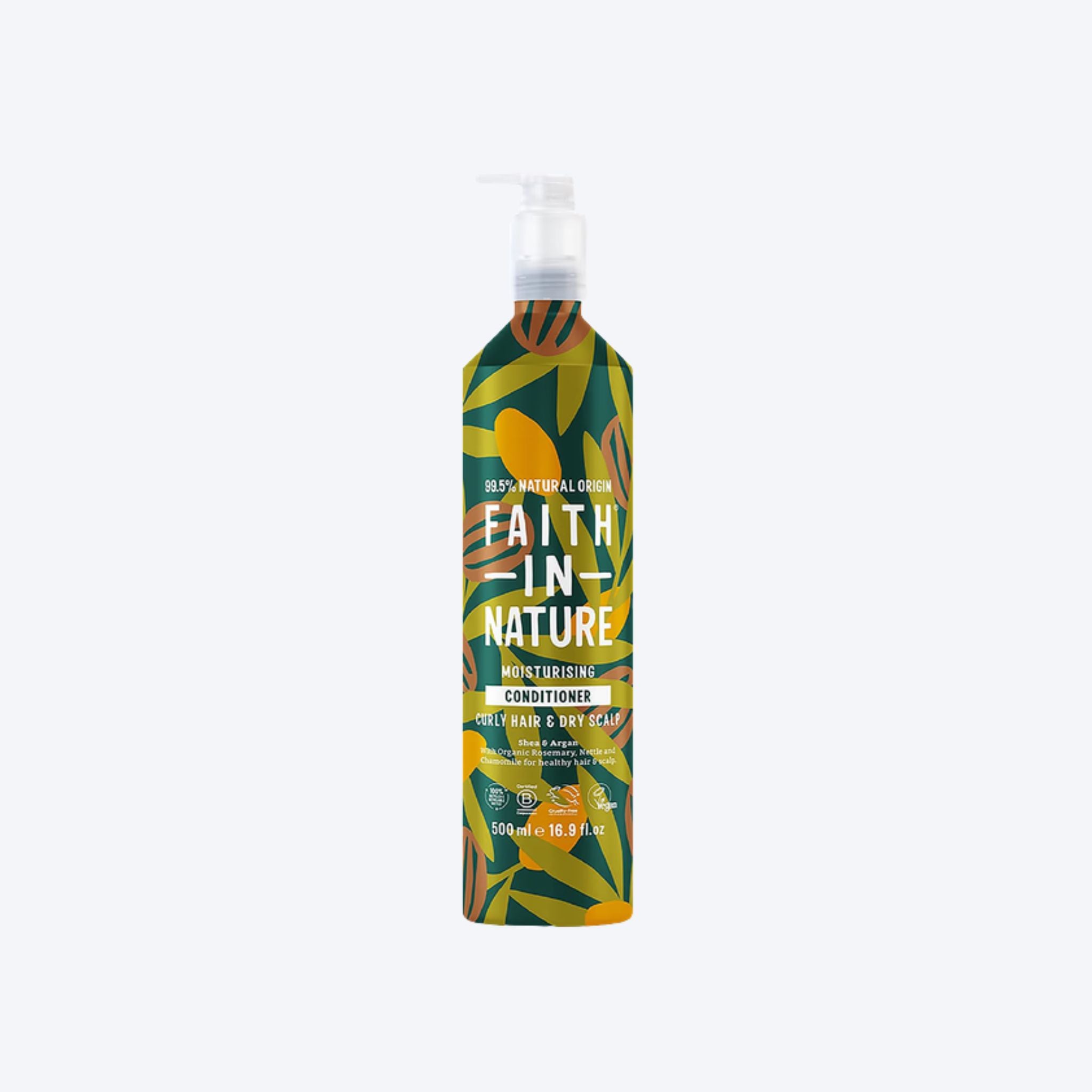 Faith In Nature Moisturising Conditioner For Curly Hair & Dry Scalp (Shea & Argan Oil) 500ml