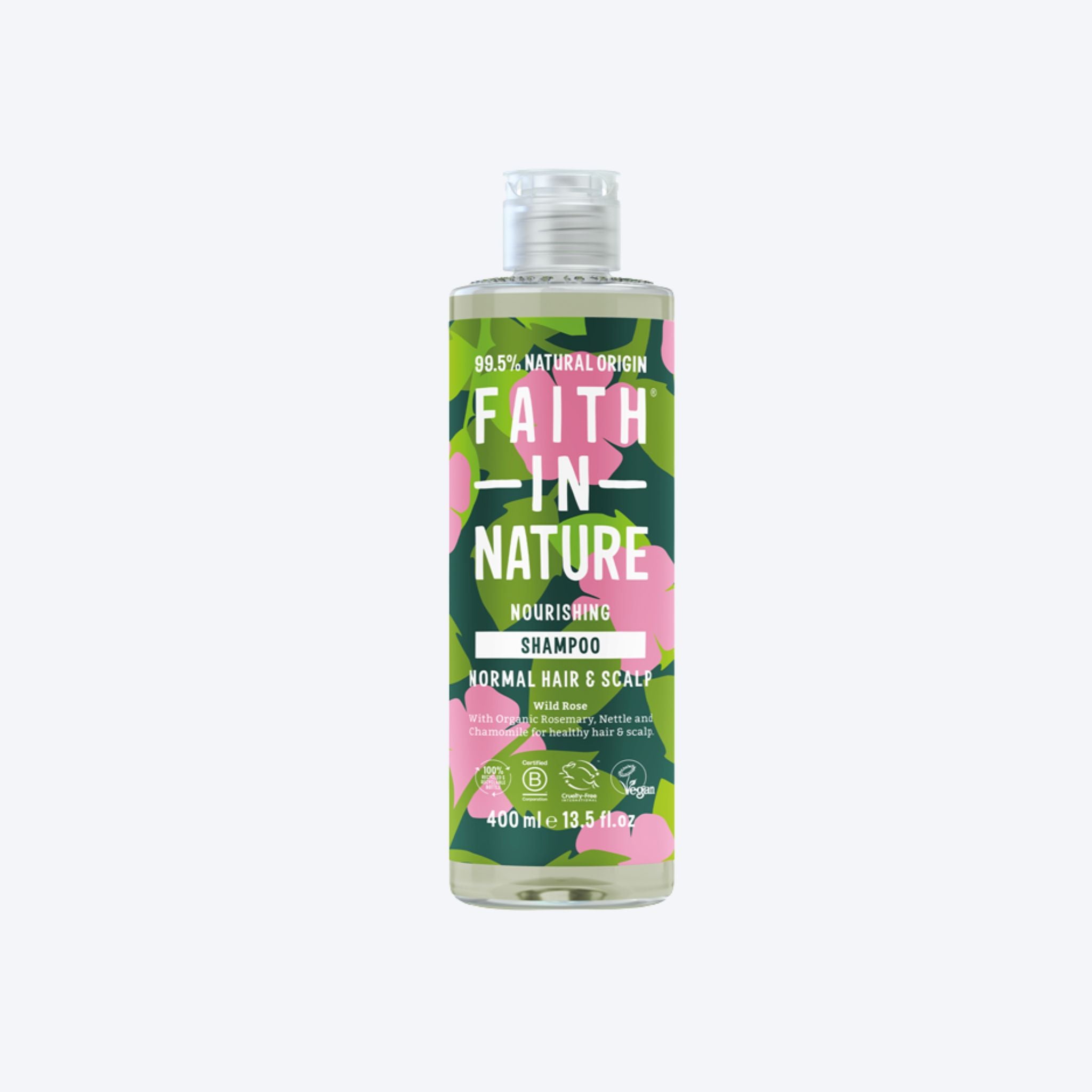 Faith In Nature Wild Rose Nourishing Shampoo For Normal Hair & Scalp 400ml
