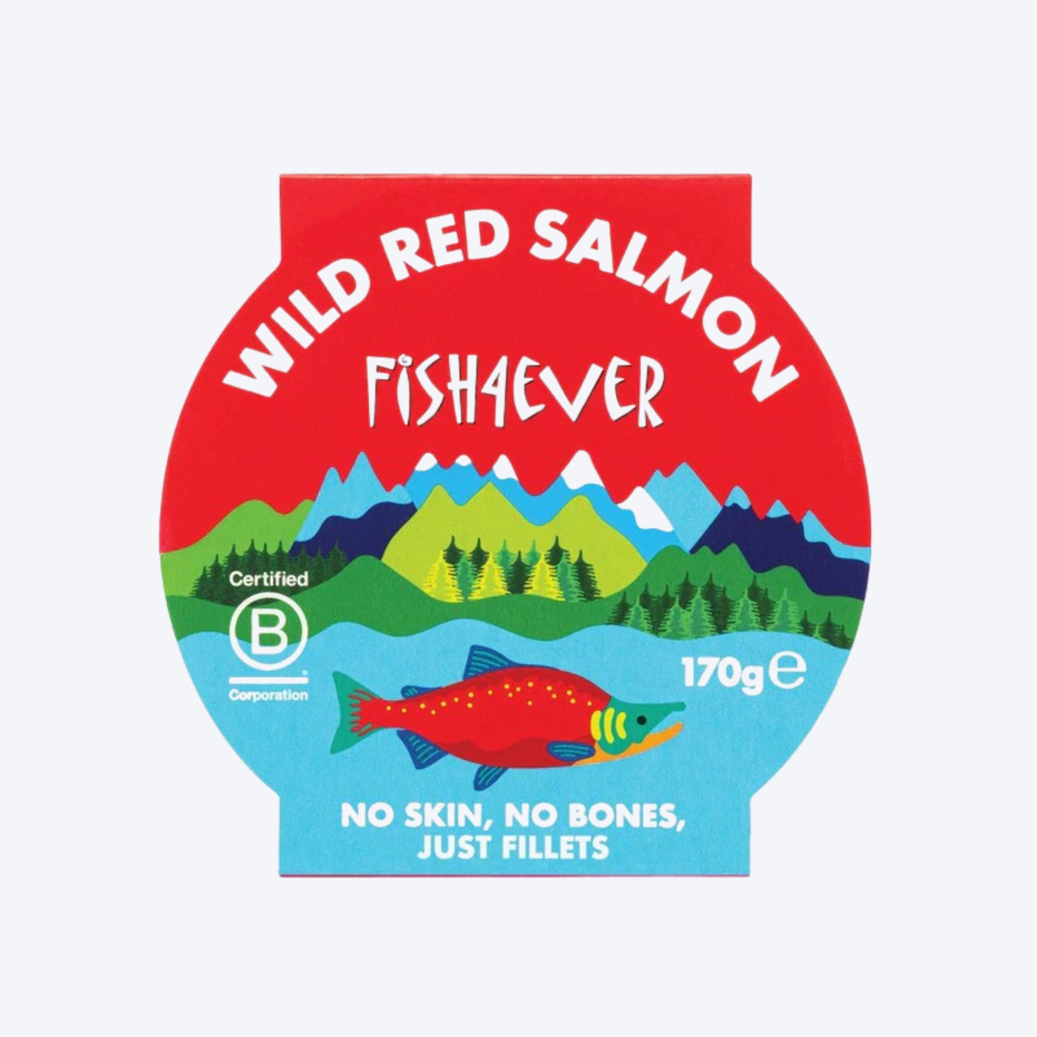 Fish4Ever Wild Red Salmon Skinless, Boneless Fillets 170g