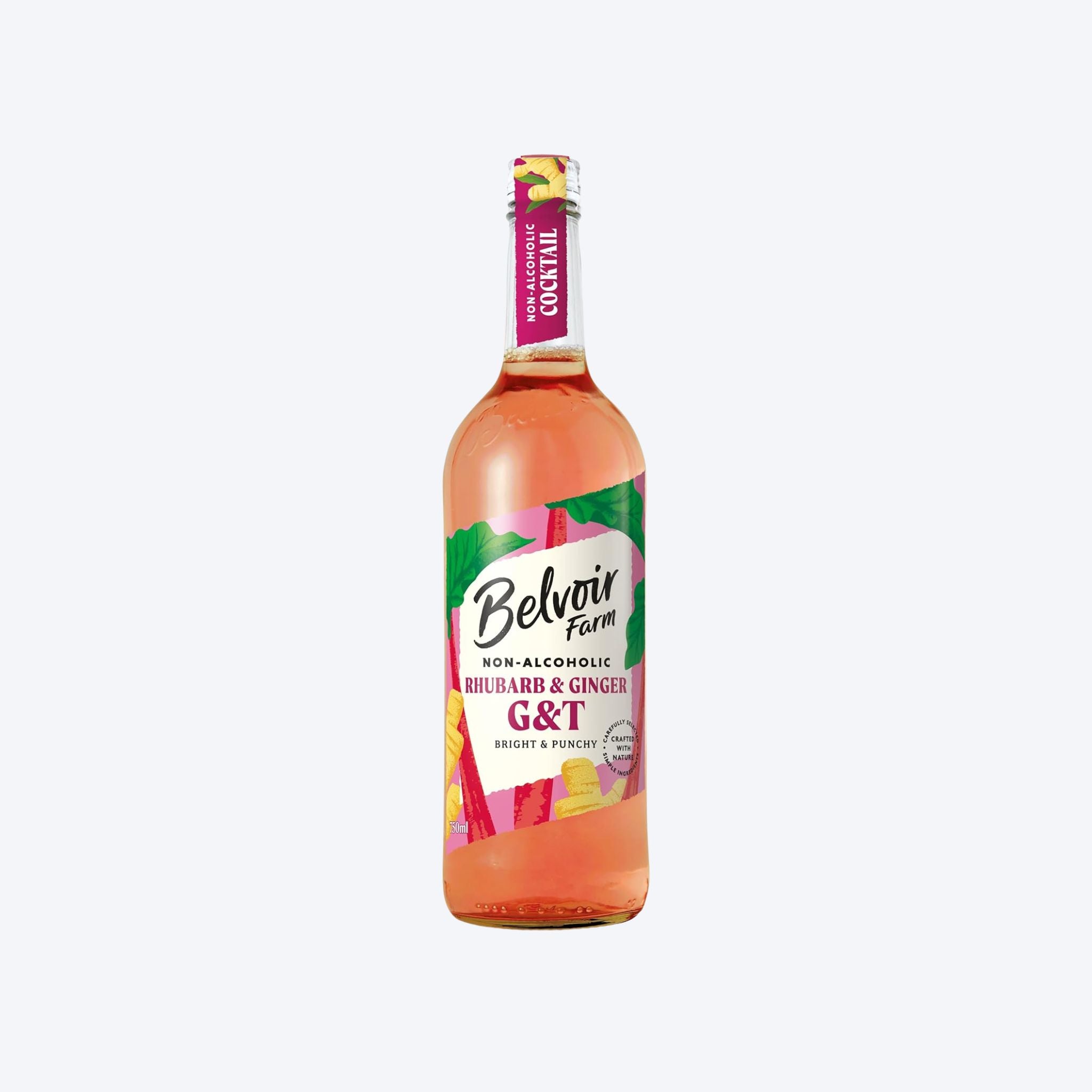 Belvoir Farm Sparkling Non-Alcoholic Rhubarb & Ginger G&T - 750ml