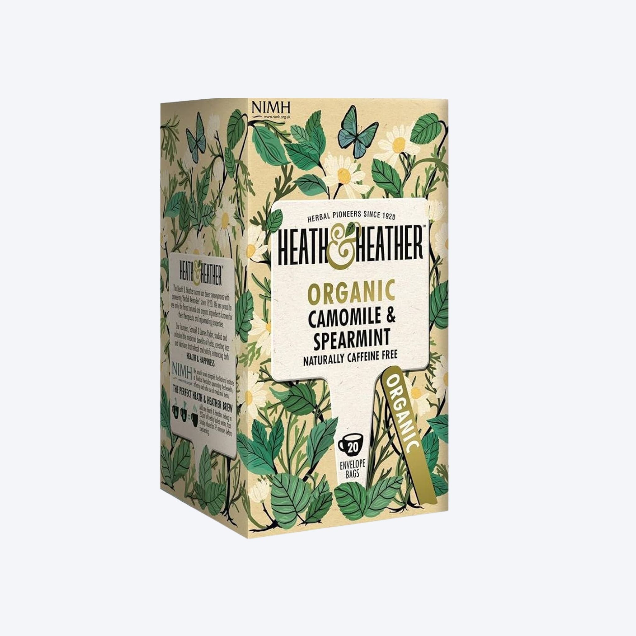Heath & Heather Organic Camomile & Spearmint Tea