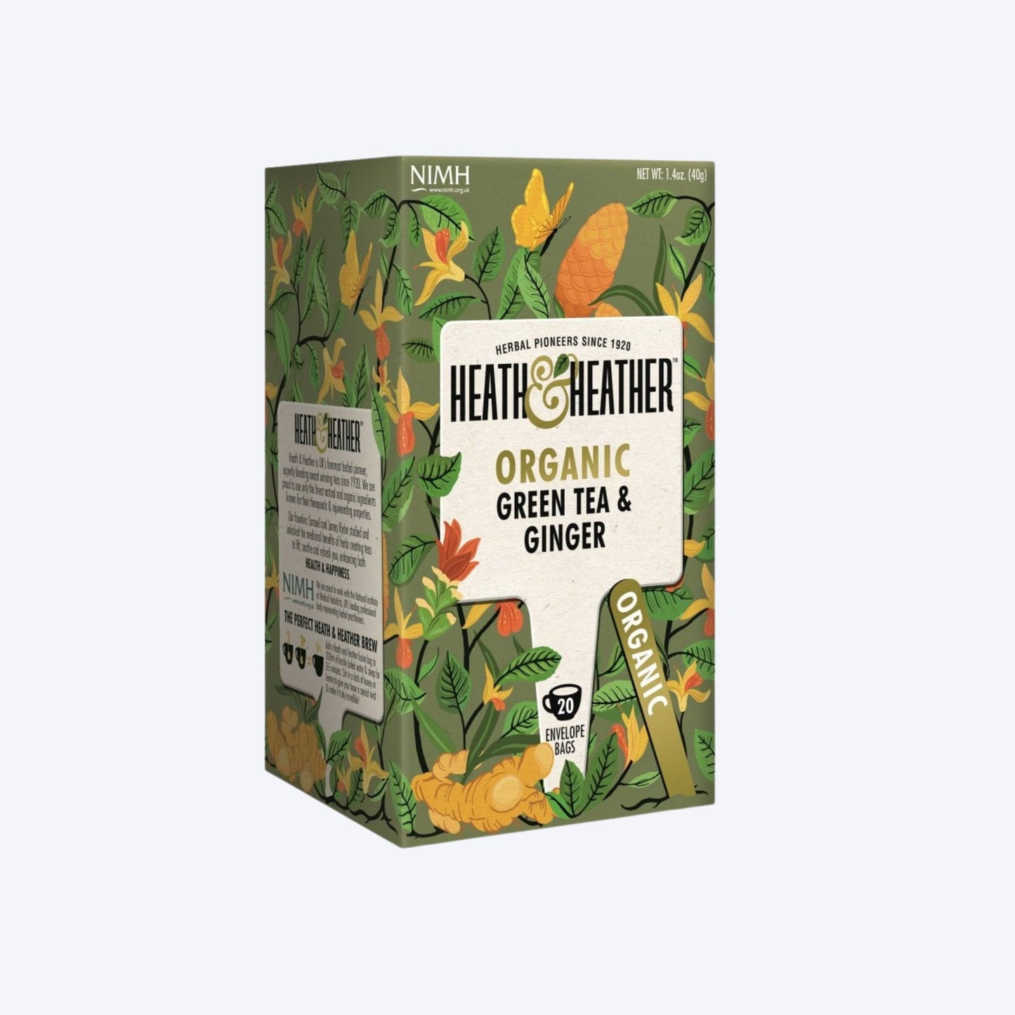 Heath & Heather Organic Green Tea & Ginger