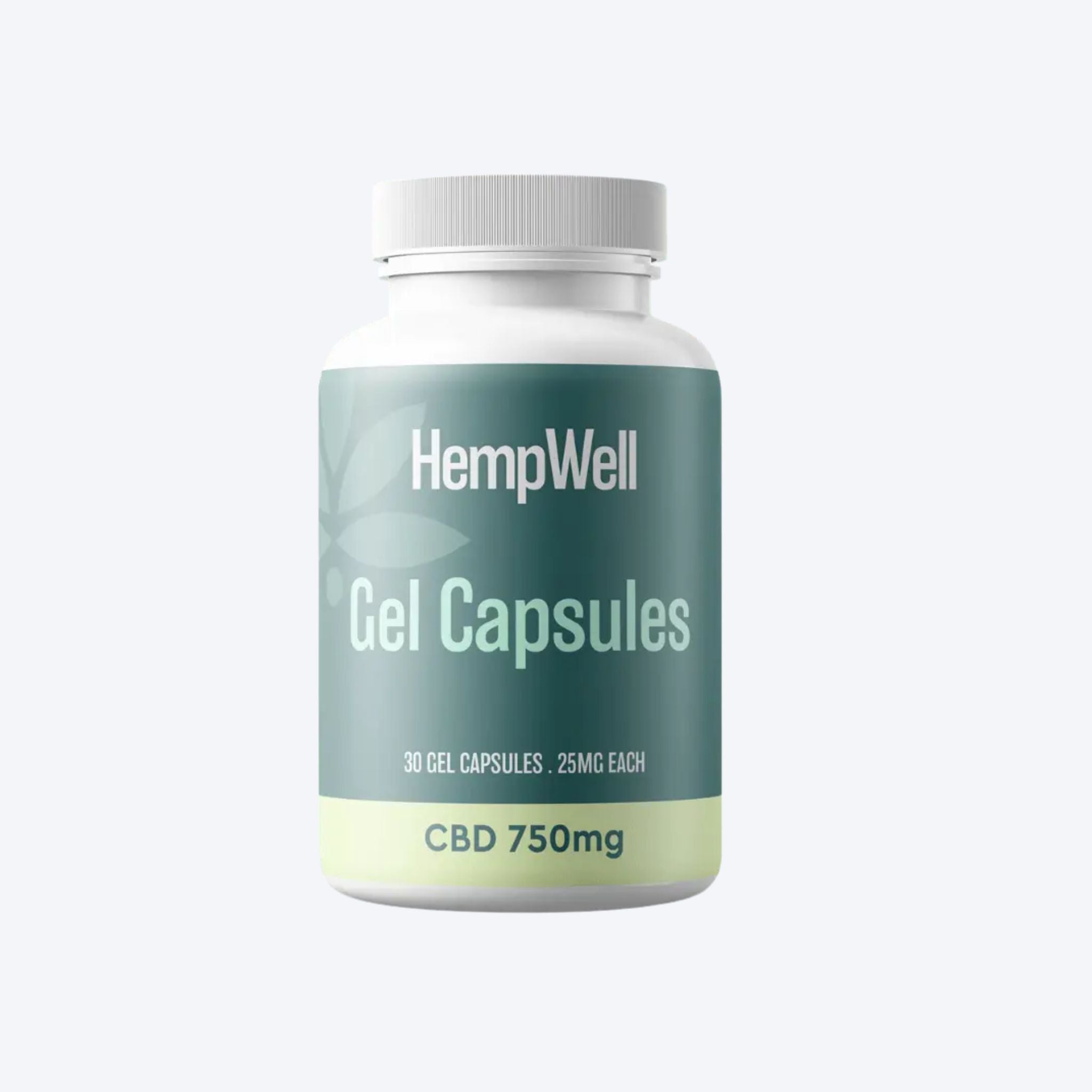 HempWell CBD Gel Capsules 750mg CBD | 25mg Per Cap | 30 Capsules