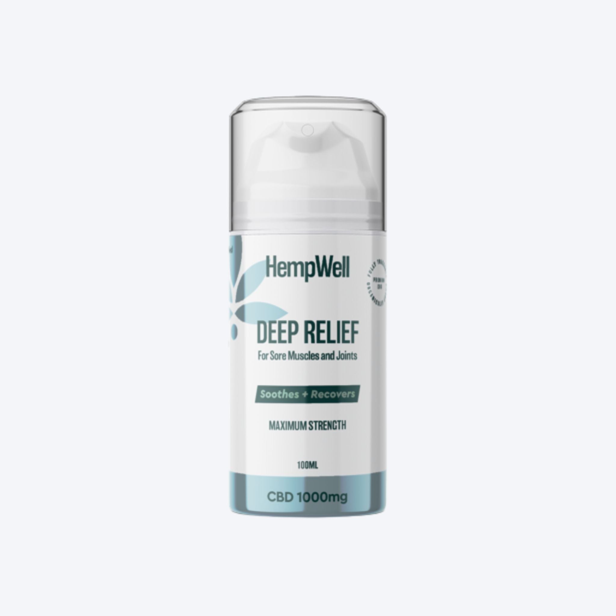 HempWell Max Strength Muscle & Joint Cream | 1000mg CBD | 100ml Bottle