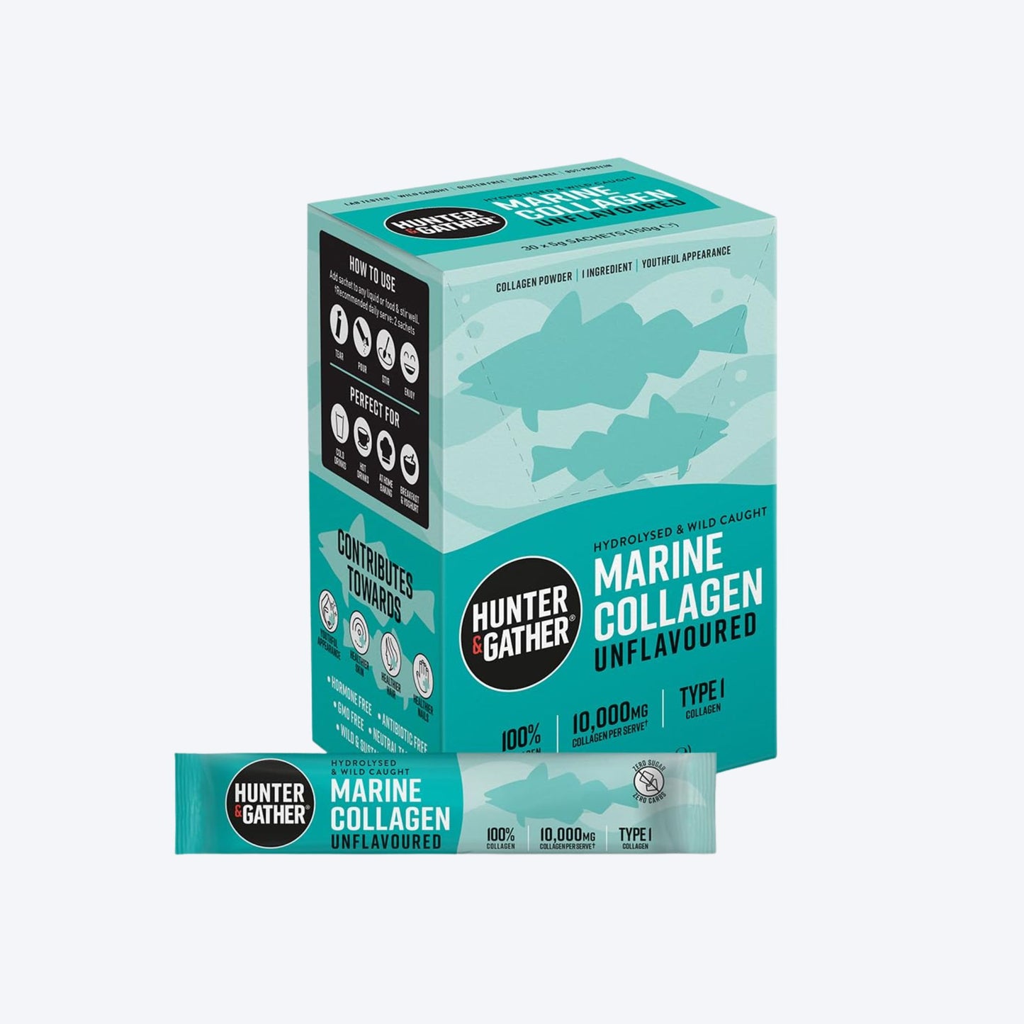 Hunter Gather Marine Collagen Peptides Sachets x30