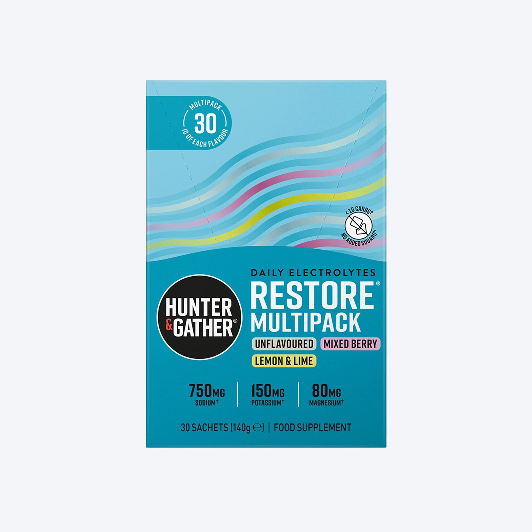 Hunter Gather Restore Electrolytes Variety Of Flavours x30 Sachets