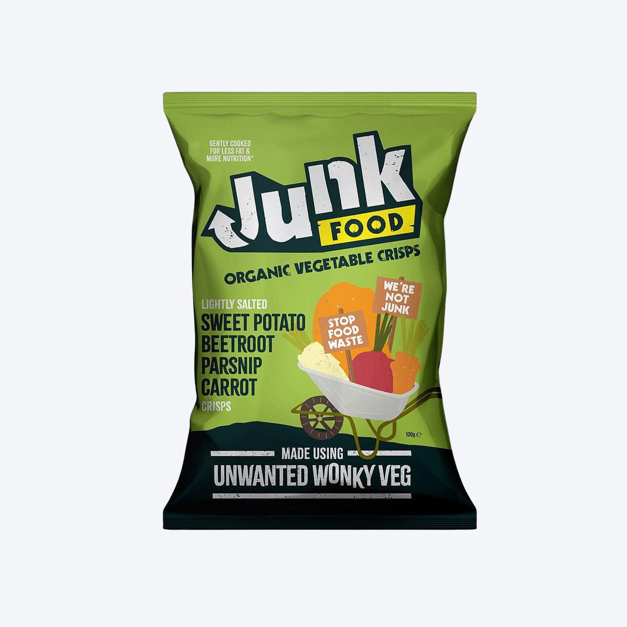 Junk Food Organic Lightly Salted Vegetable Crisps 100g