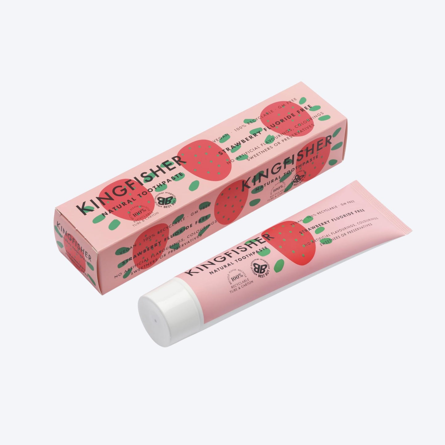Kingfisher Flouride Free Strawberry Toothpaste