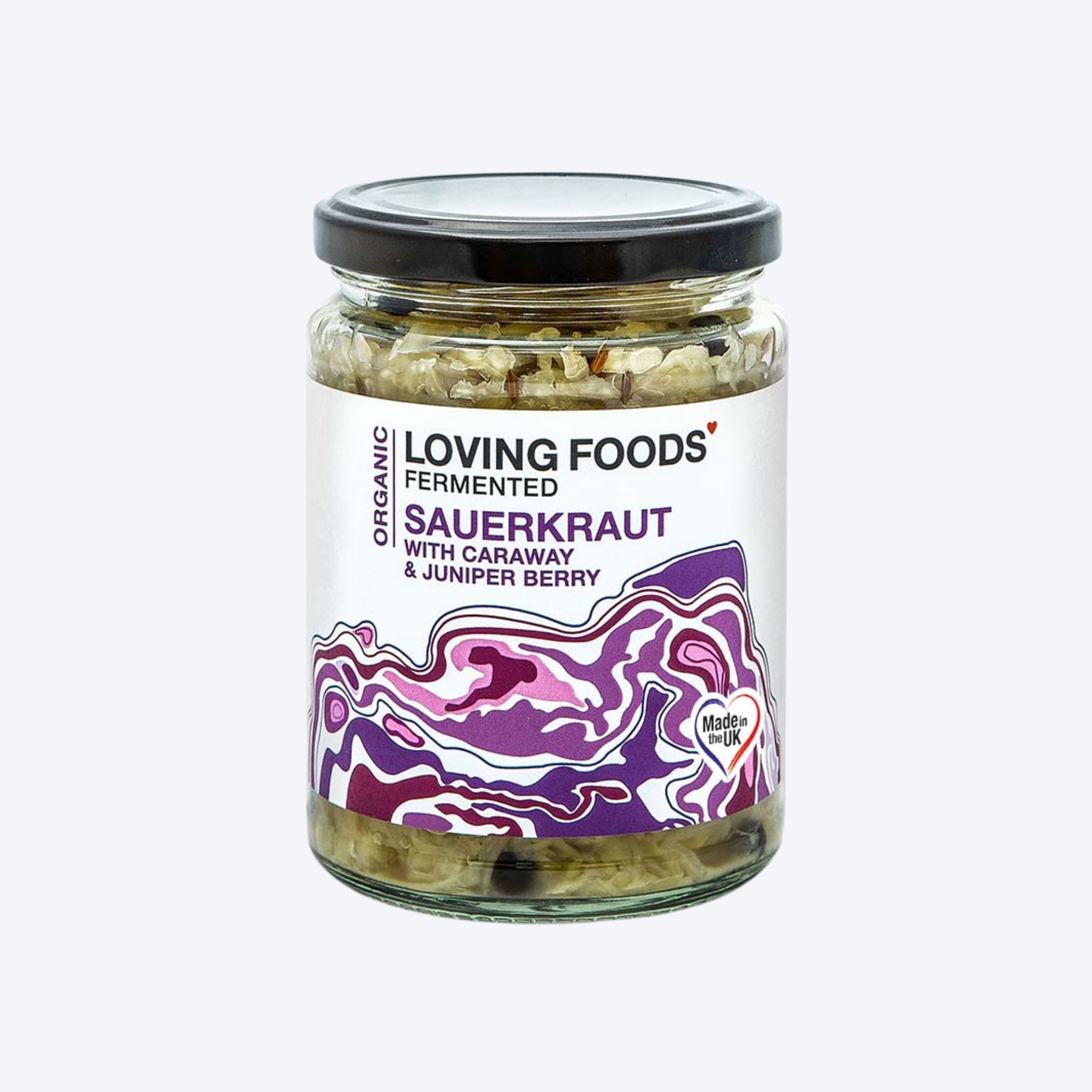 Loving Foods Organic Fermented Sauerkraut With Caraway & Juniper Berry