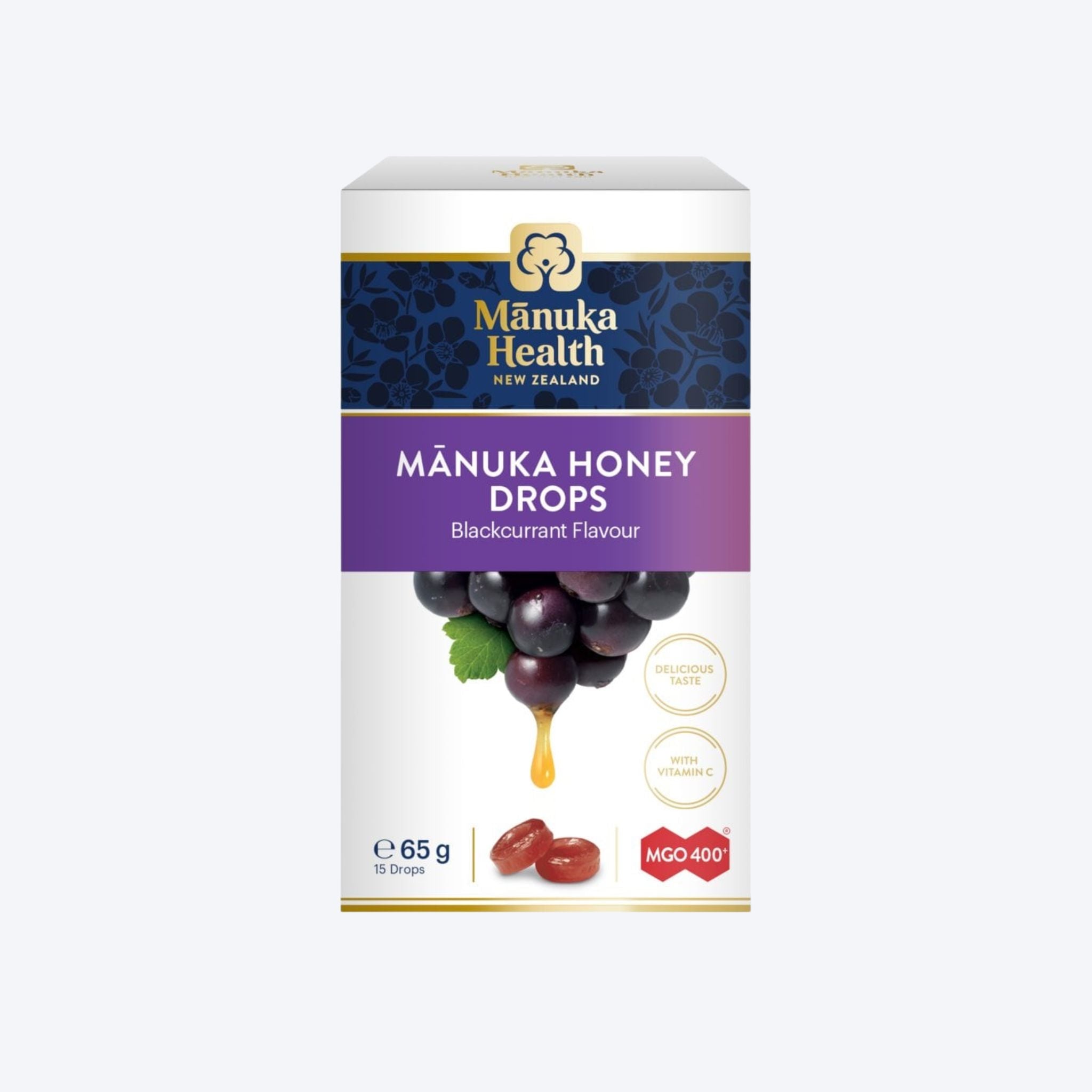 Manuka Health Manuka Honey Drops Blackcurrant Flavour