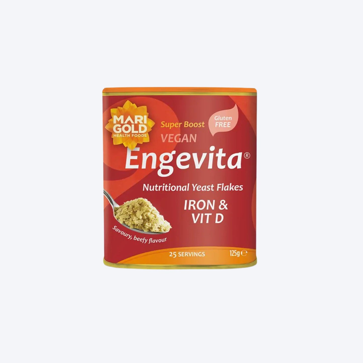 Marigold Organic Engevita Yeast Flakes 125g - Iron and Vit D