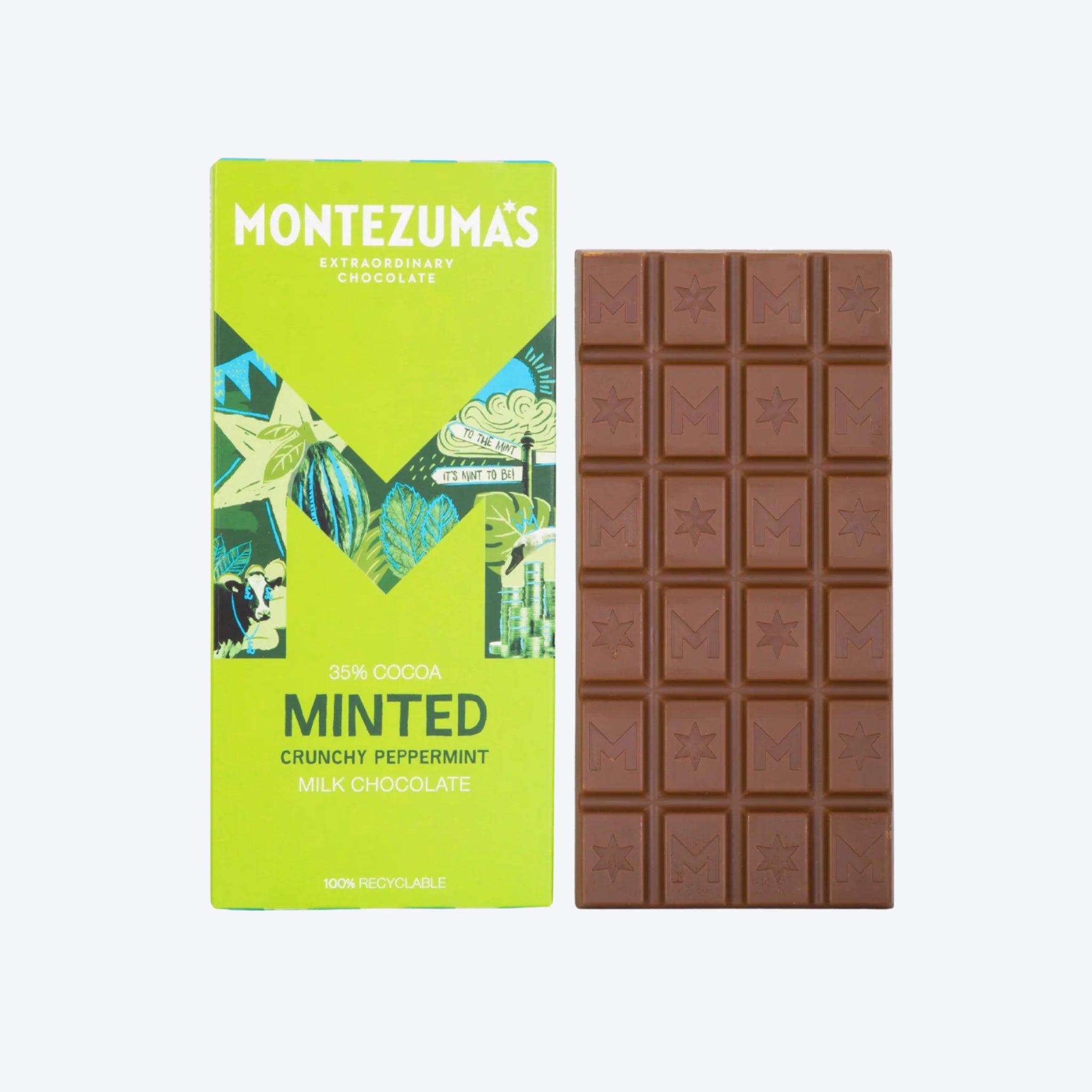 Montezuma's 35% Cocoa Minted Crunchy Peppermint Milk Chocolate 90g