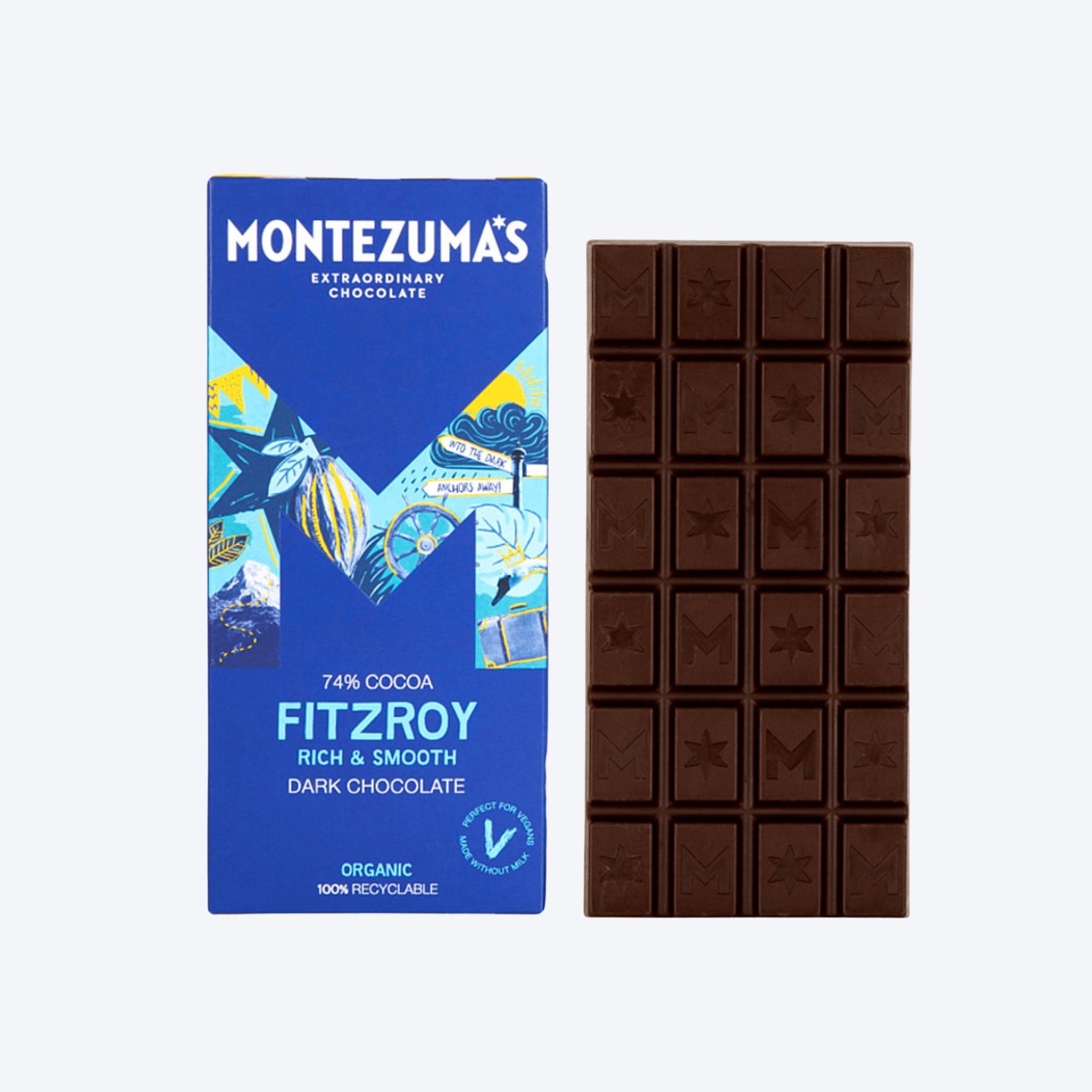 Montezuma's 74% Cocoa Fitzroy Rich & Smooth Dark Chocolate 90g