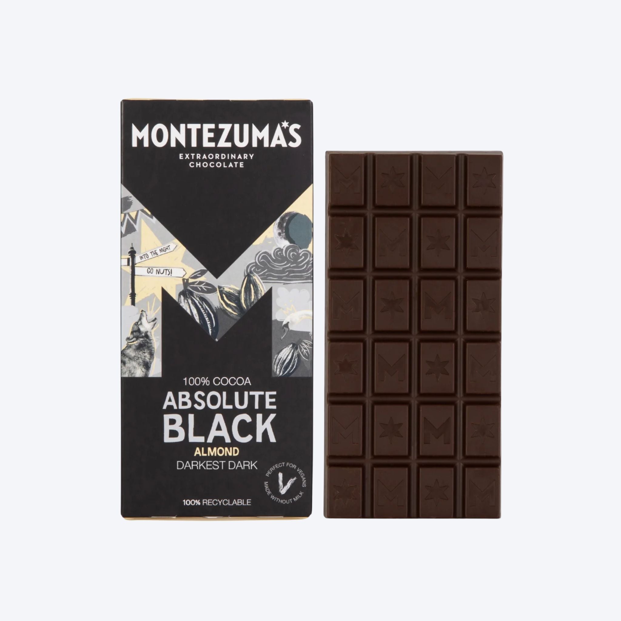 Montezuma's Absolute Black Almond Dark Chocolate