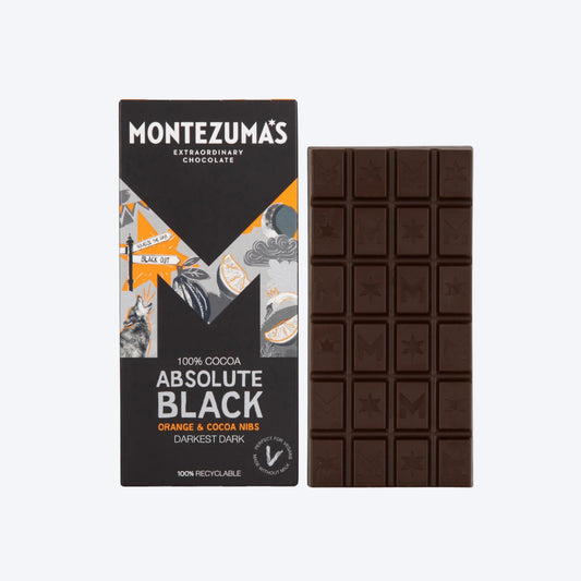 Montezuma's Absolute Black Dark Chocolate Orange & Cocoa Nibs