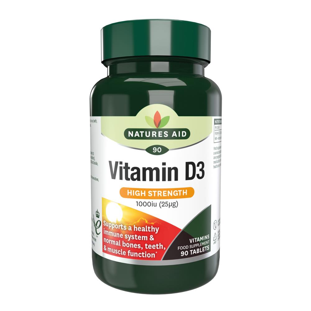 Natures Aid Vitamin D3 1000iu 90 Tabs