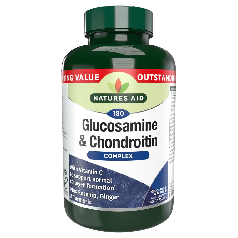 Natures Aid Glucosamine & Chondroitin Complex 180 Caps